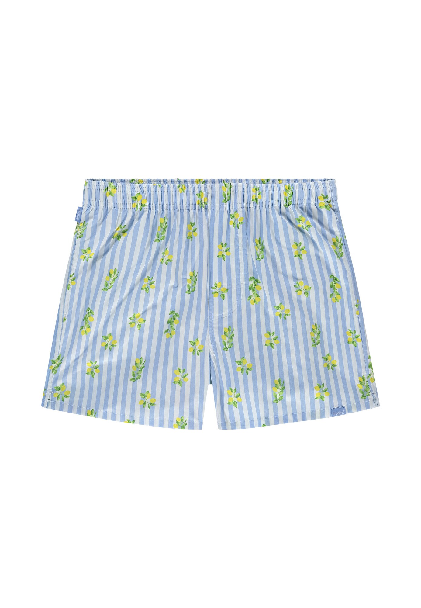 Pockies Boxershorts 'Goodlife' Lichtblauw / Citroengeel / Lichtgroen / Wit
