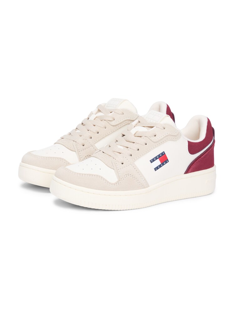 Tommy Jeans - Sneaker 'TJW RETRO BASKET SNEAKER' Damen Größe 39 beige / ecru / navy / bordeaux