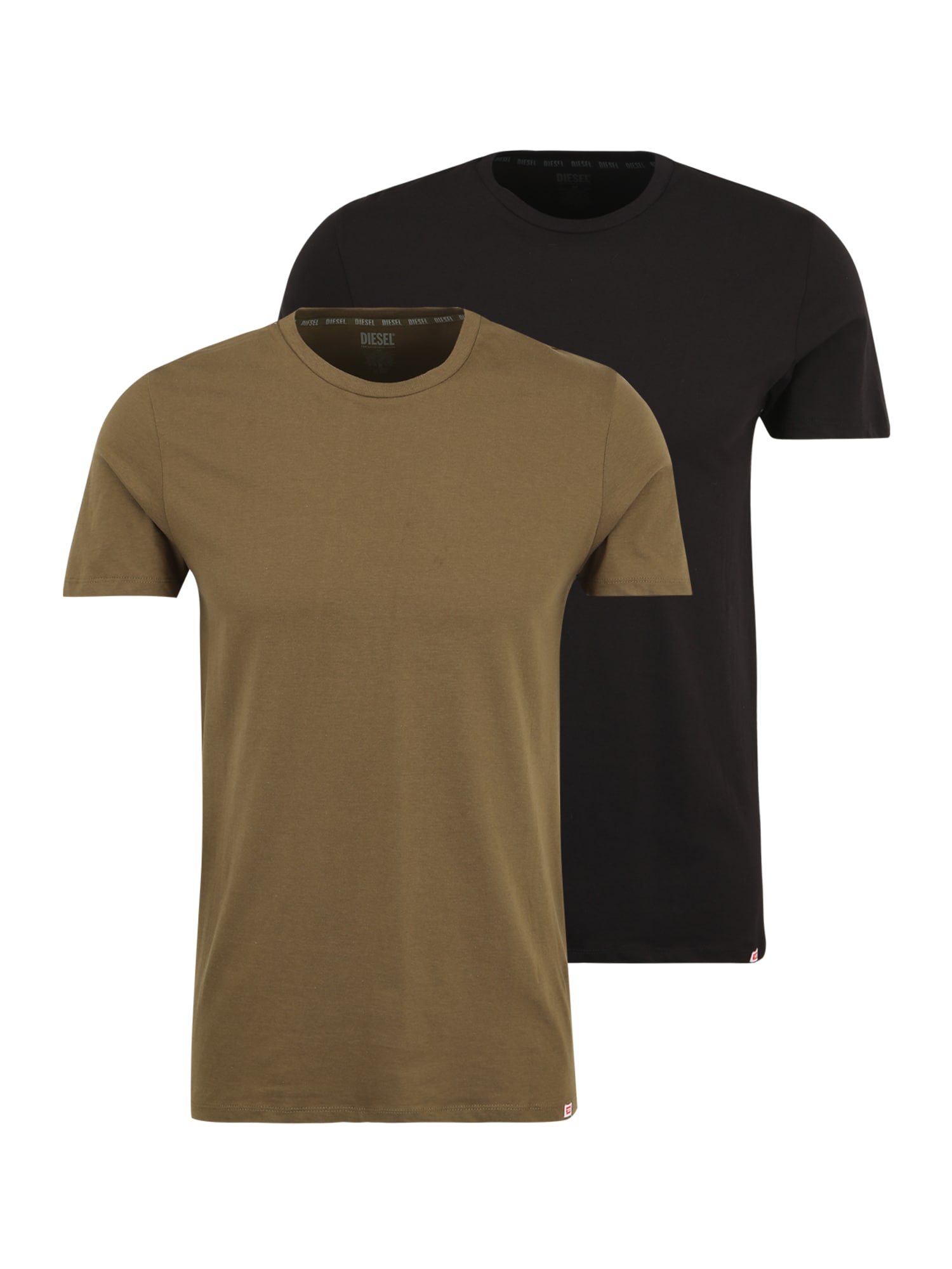 DIESEL Apatiniai marškinėliai 'RANDAL' alyvuogių spalva / juoda