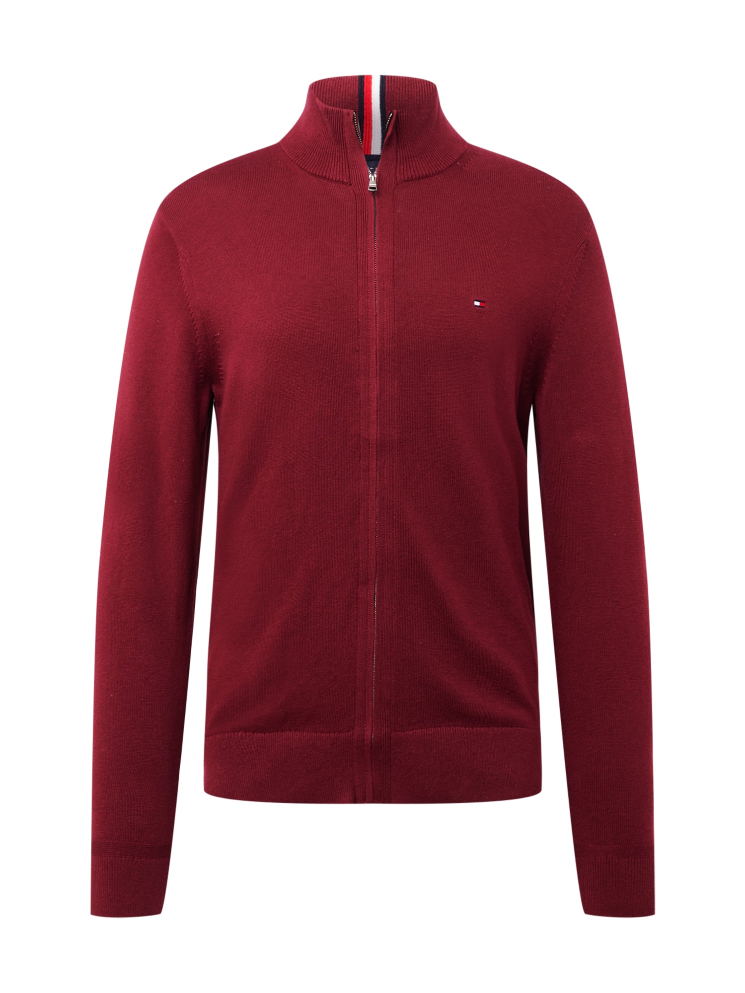 Tommy Hilfiger TOMMY HILFIGER Strickjacke navy / bordeaux / weiß