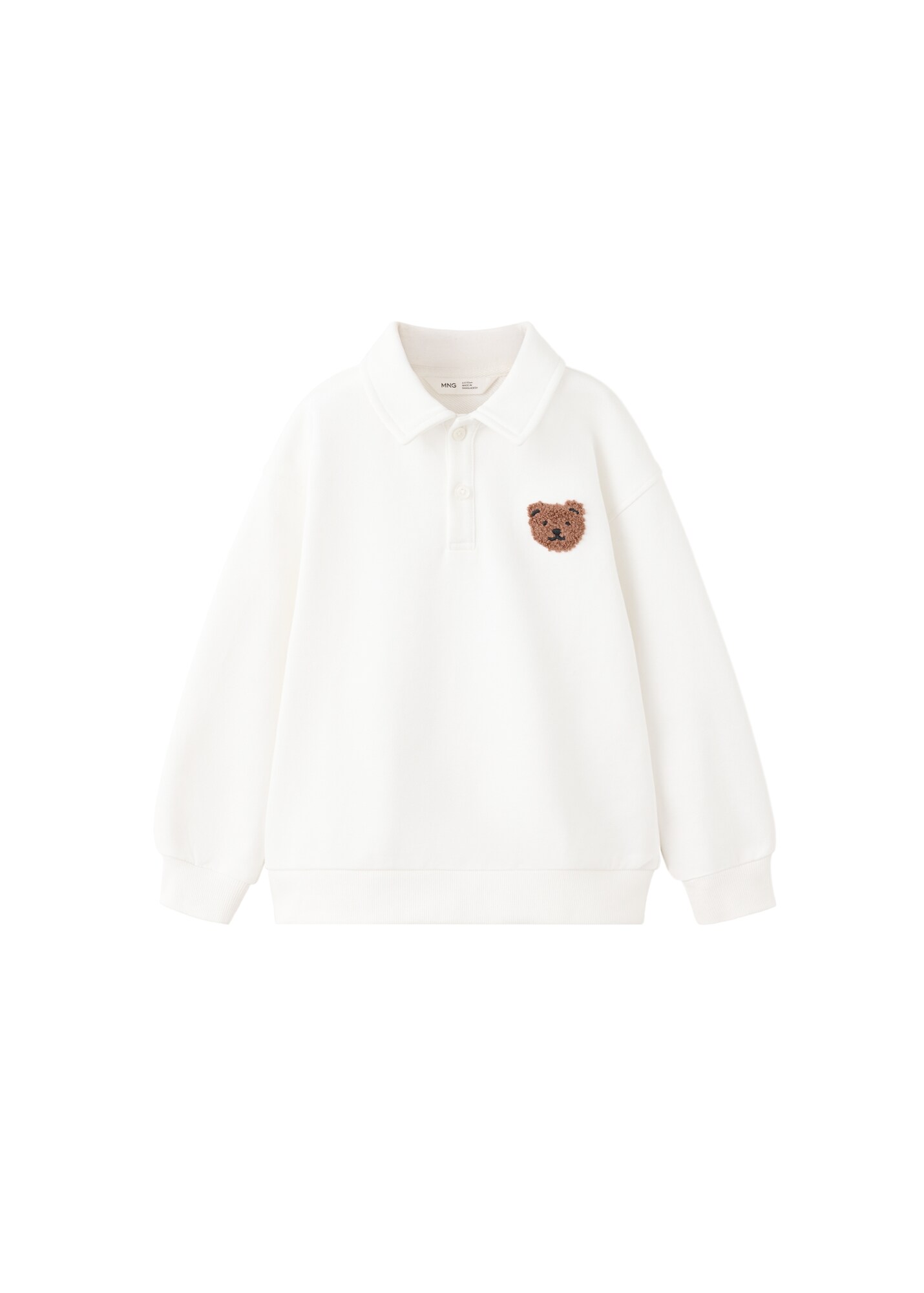 MANGO KIDS Bluză de molton SUDLIT albastru deschis / ciocolatiu / negru / alb