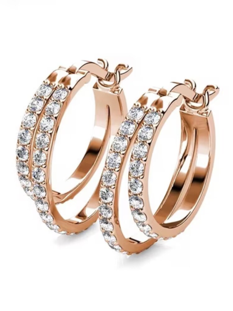 ROUGEMONT Jewellery Ohrringe 'Funkelnde Creolen Ohrringe' Damen Größe One Size gold