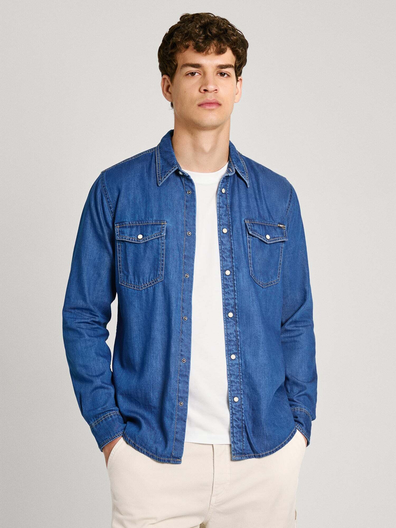 Pepe Jeans Camisa azul denim – imagen 10