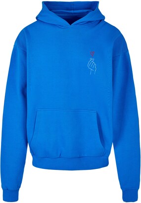 Merchcode Sweatshirt ‘K Heart’ Kobaltblauw / Rood / Wit