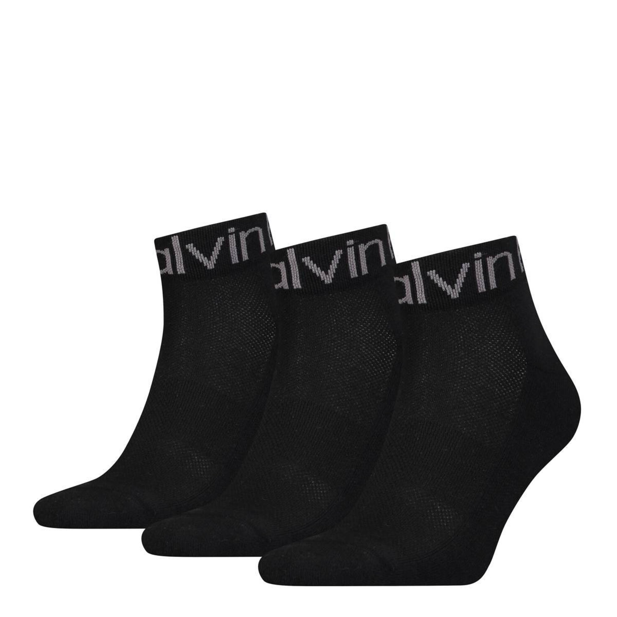 Calvin Klein Underwear Къси чорапи  сиво / черно