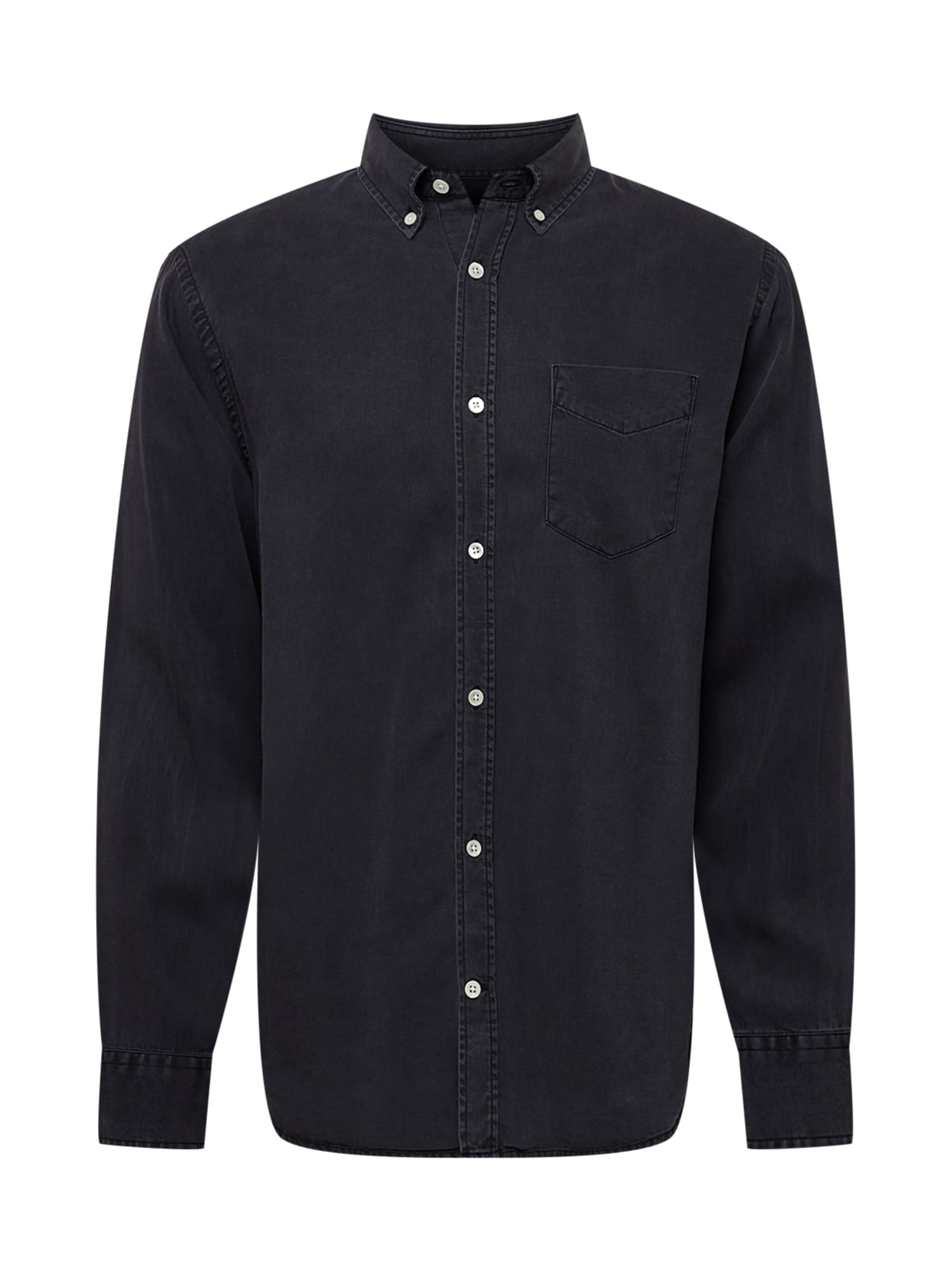 NN07 Marškiniai 'Levon' juodo džinso spalva