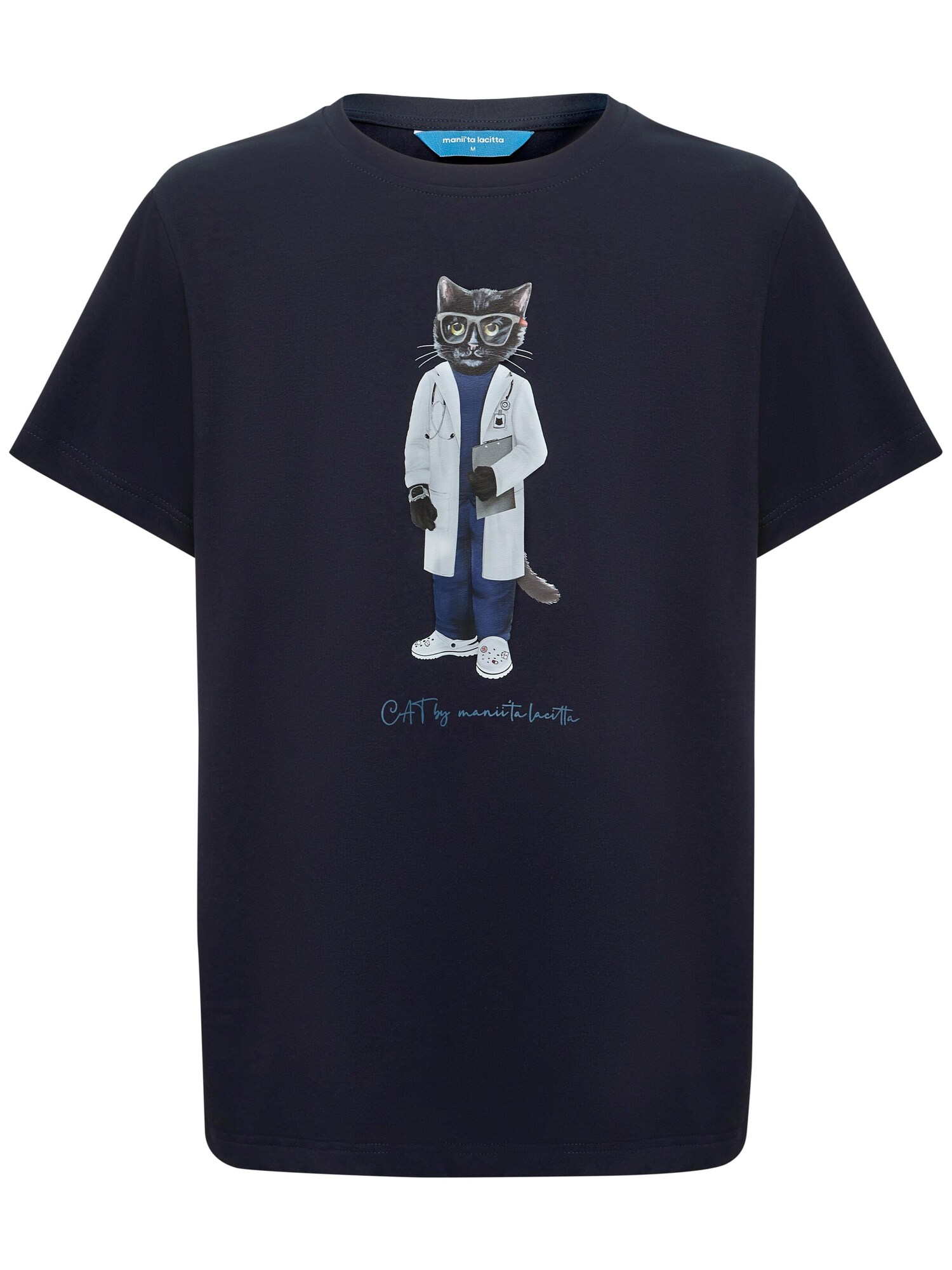 Cat e Lolette Tričko 'Doctor Cat'  modrá