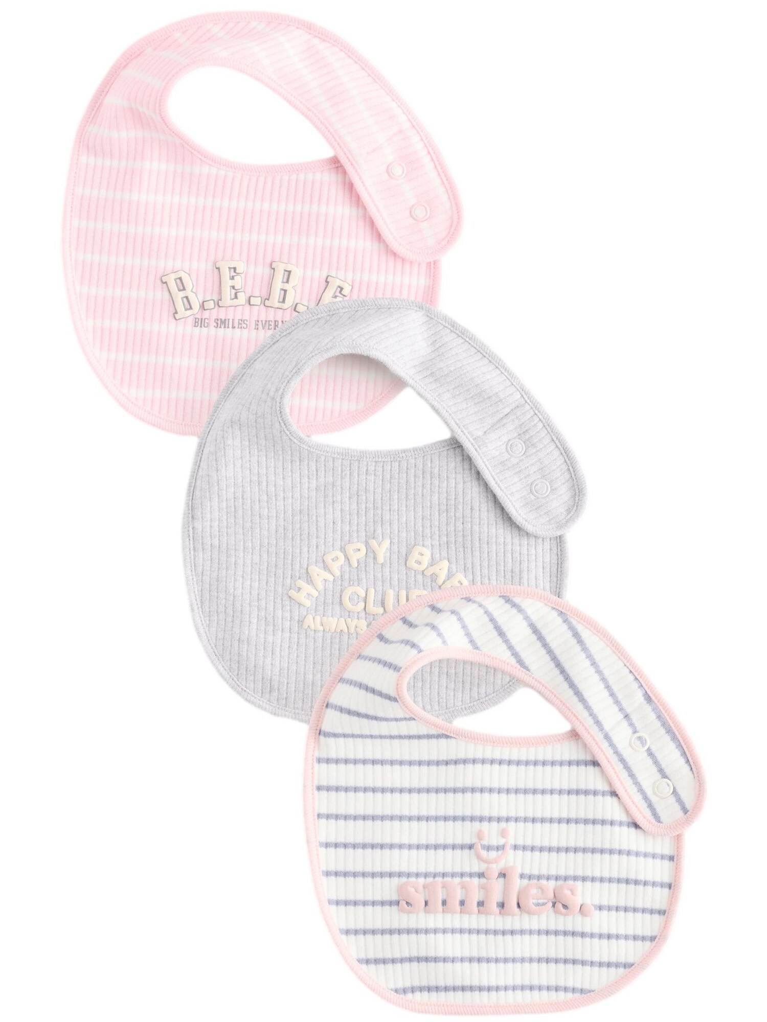 Next Bavețică  albastru marin / gri deschis / roz pastel / alb