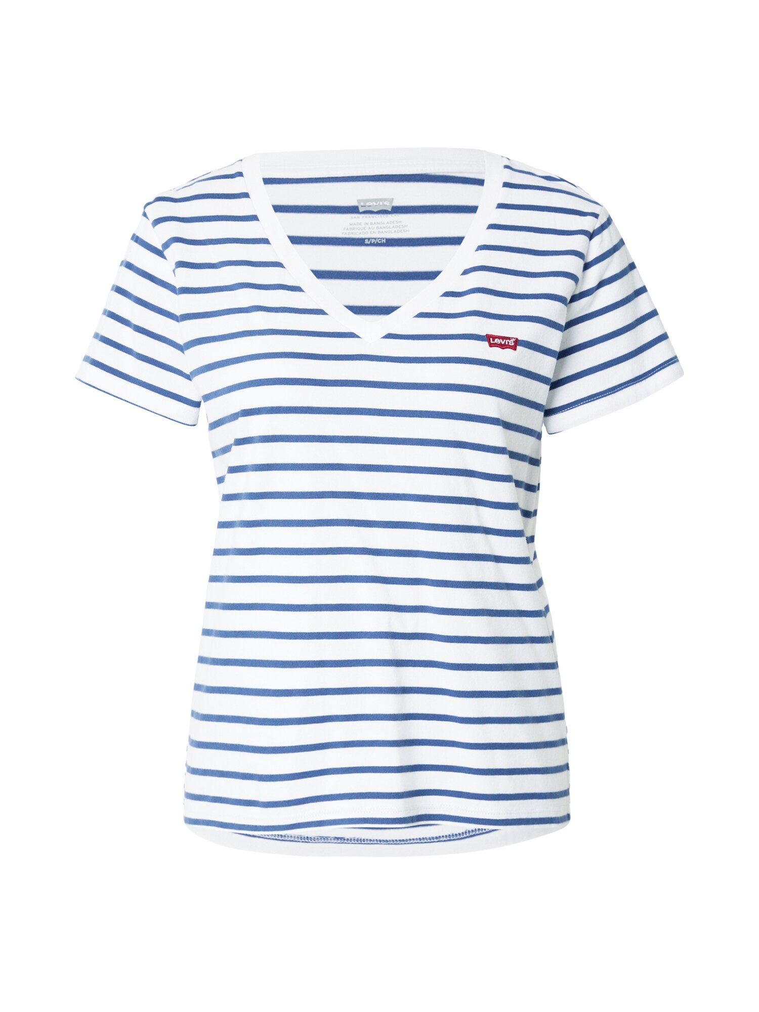 LEVIS ® Tricou The Perfect V-Neck  bleumarin / alb