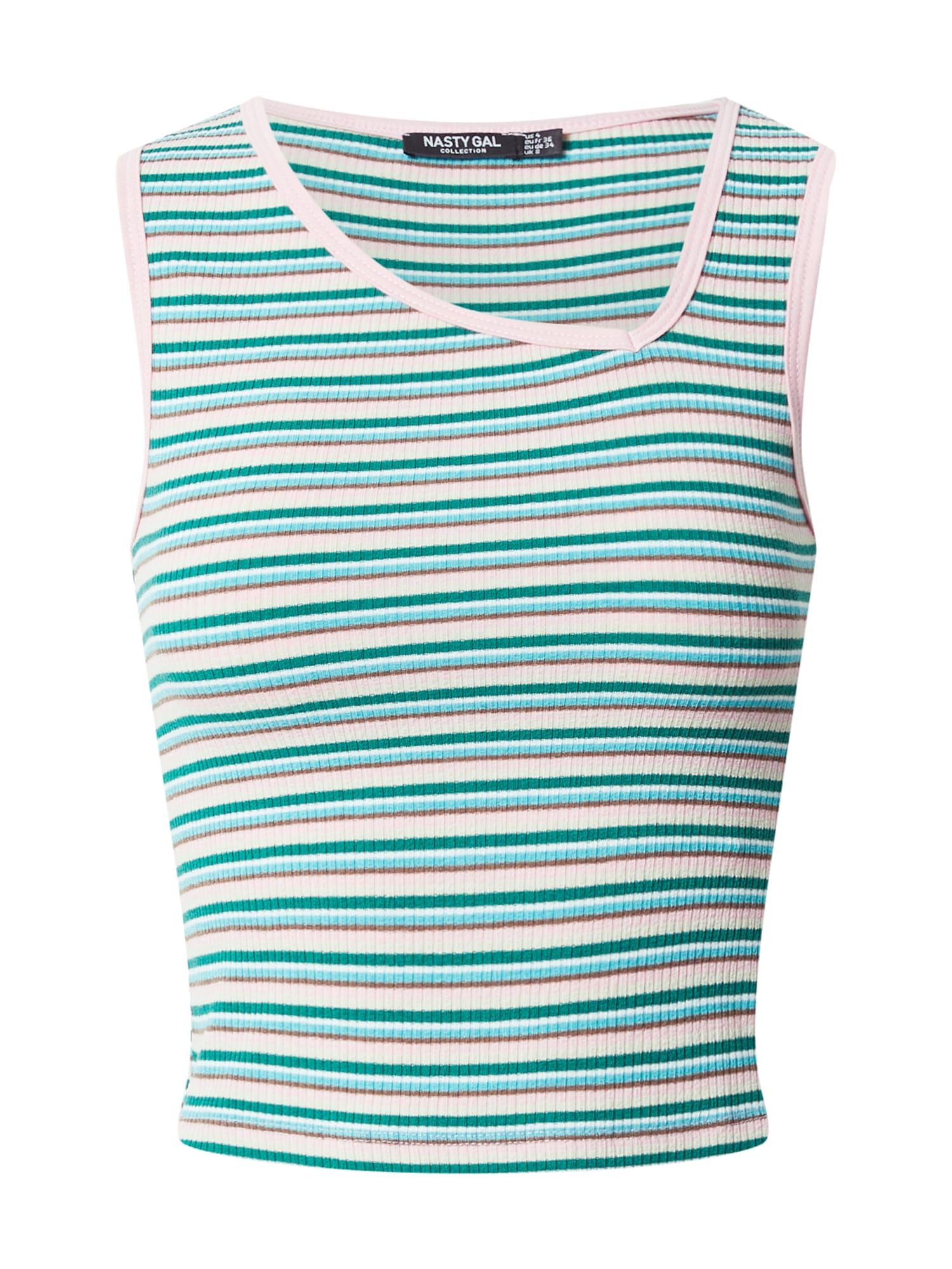 Nasty Gal Top  égkék / barna / smaragd / piszkosfehér akciós termékkép 1