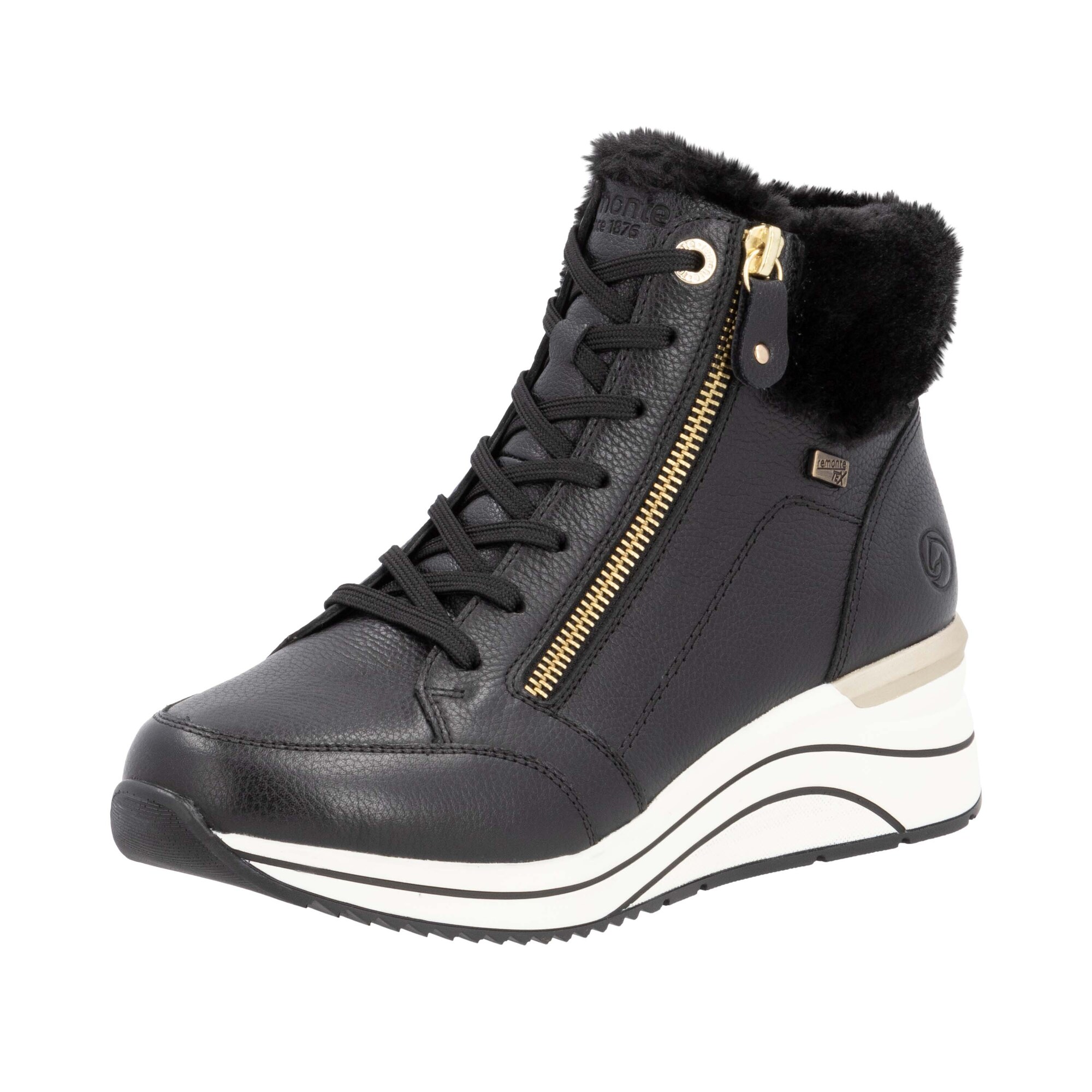 REMONTE Ghete cu șireturi  negru