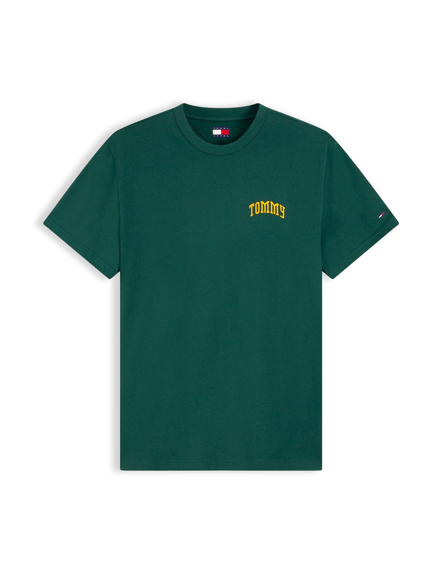 Tommy Jeans Tricou galben / verde închis