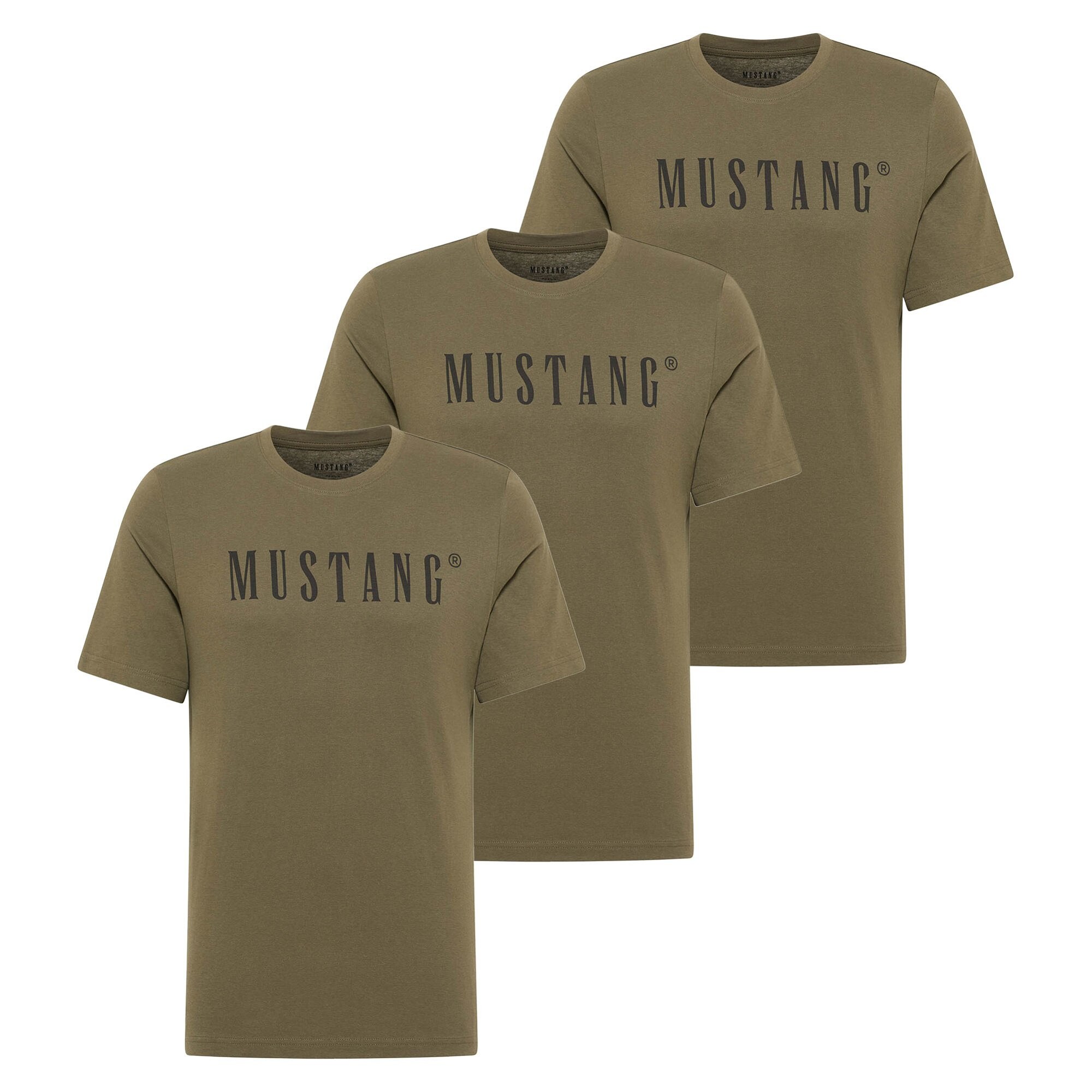 MUSTANG Camiseta  oliva / negro