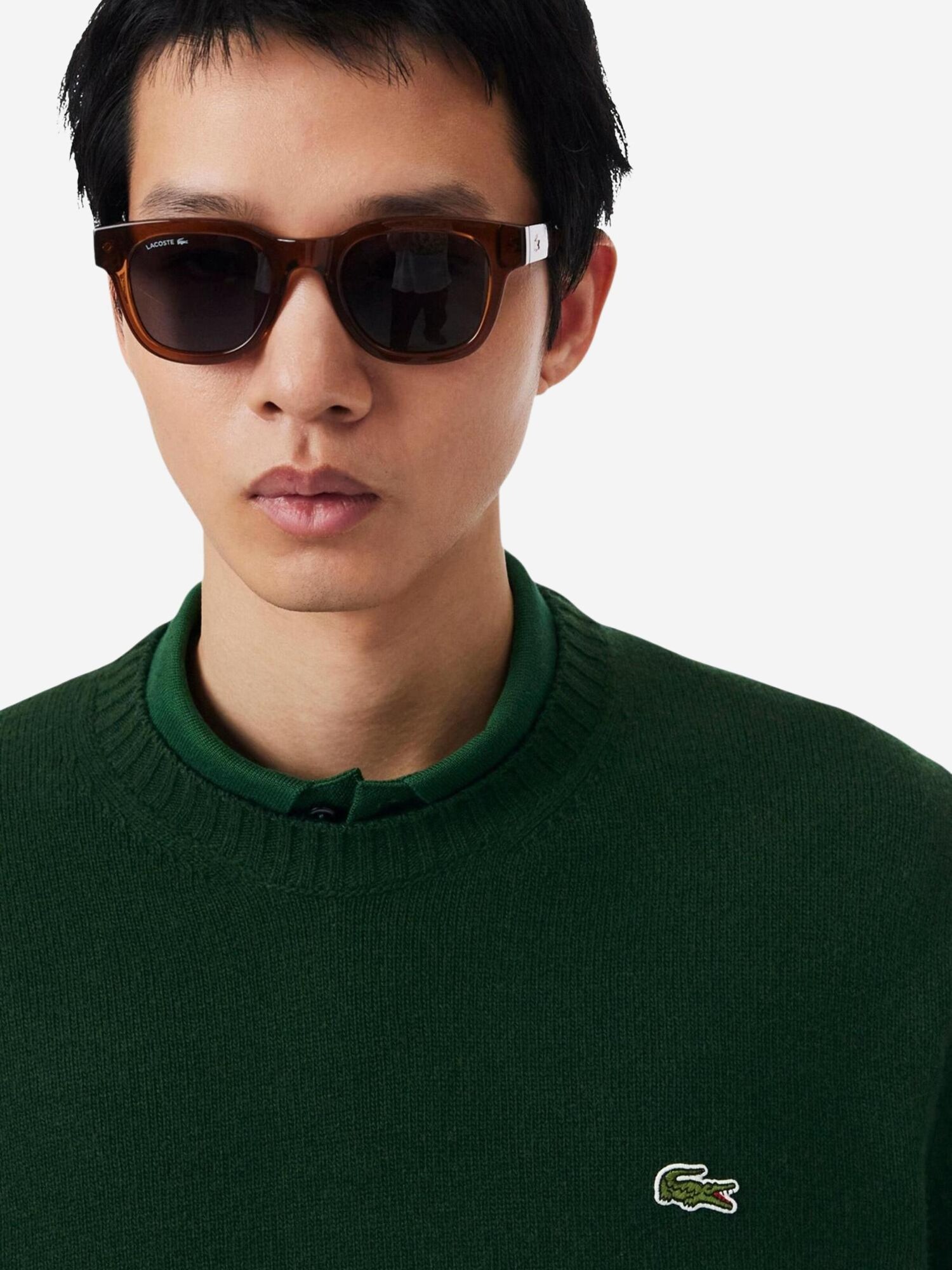 LACOSTE Jersey verde oscuro – imagen 3