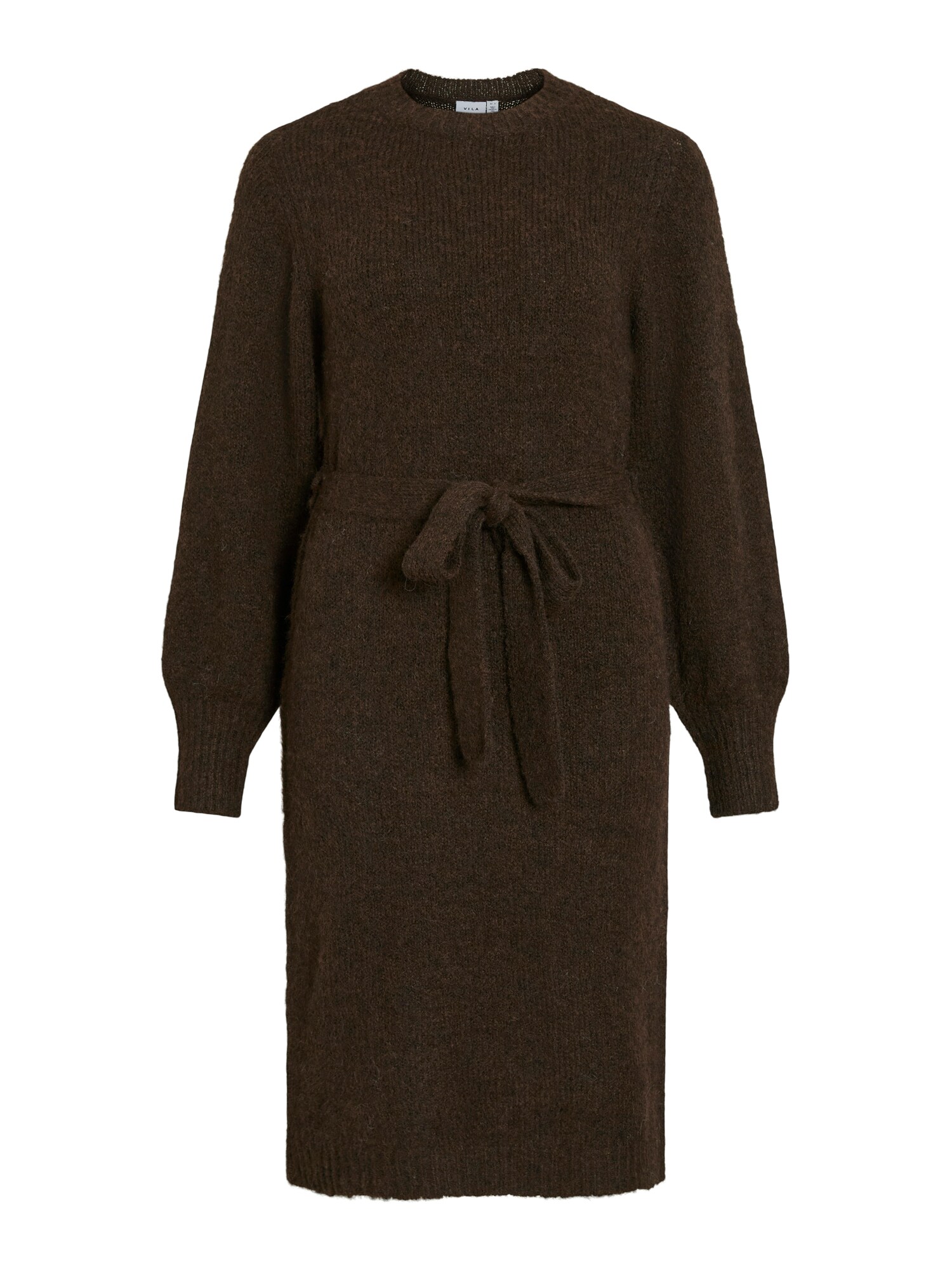 VILA Rochie tricotat LAMPE  maro închis