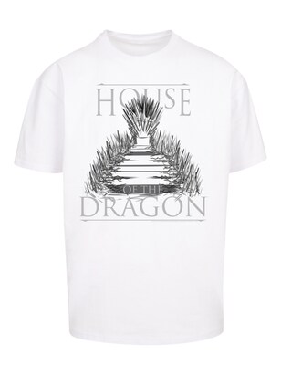 F4NT4STIC Shirt ‘House Of The Dragon Throne’ Zwart / Wit