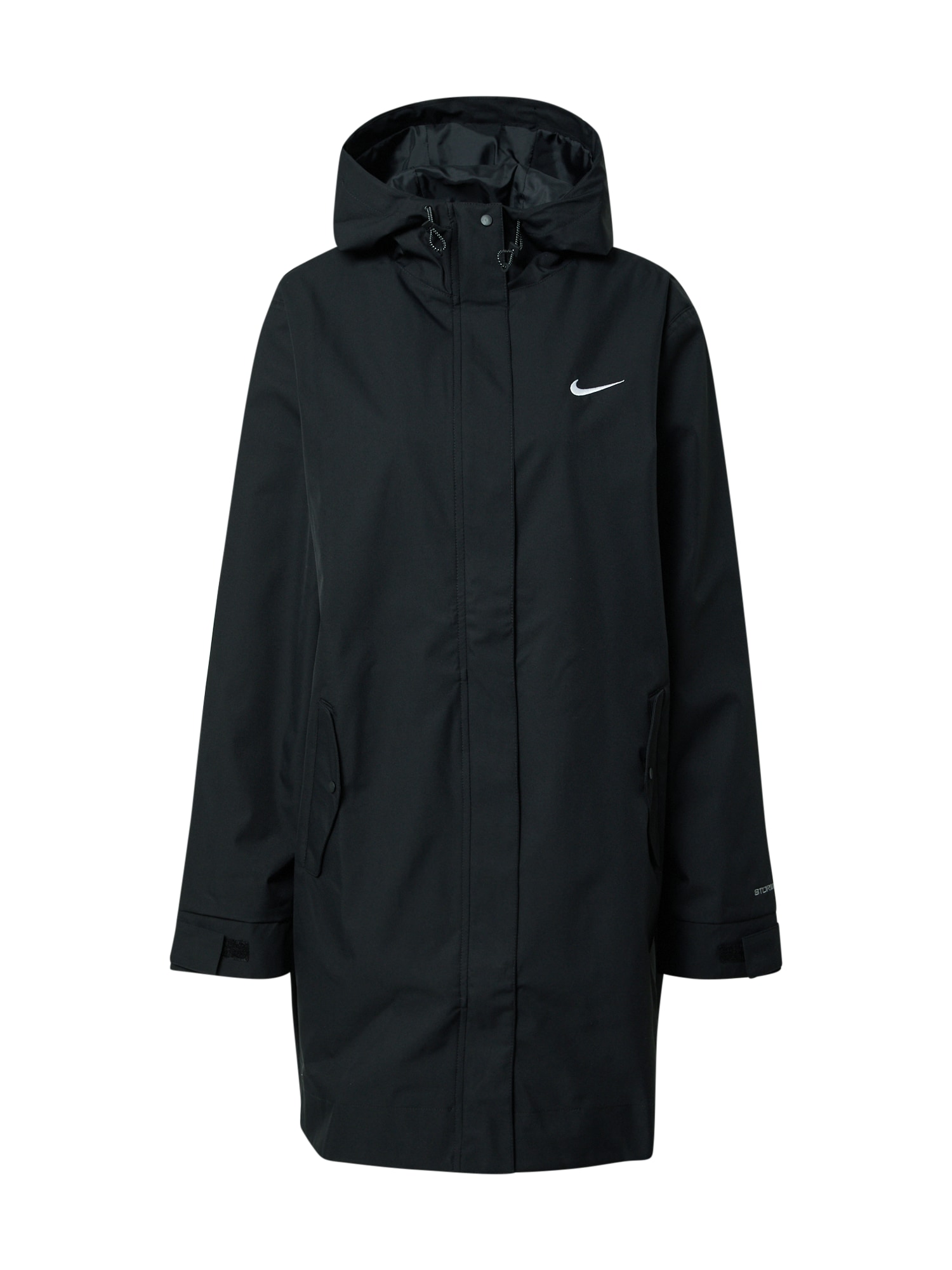 Nike Sportswear Demisezoninė parka juoda / balta