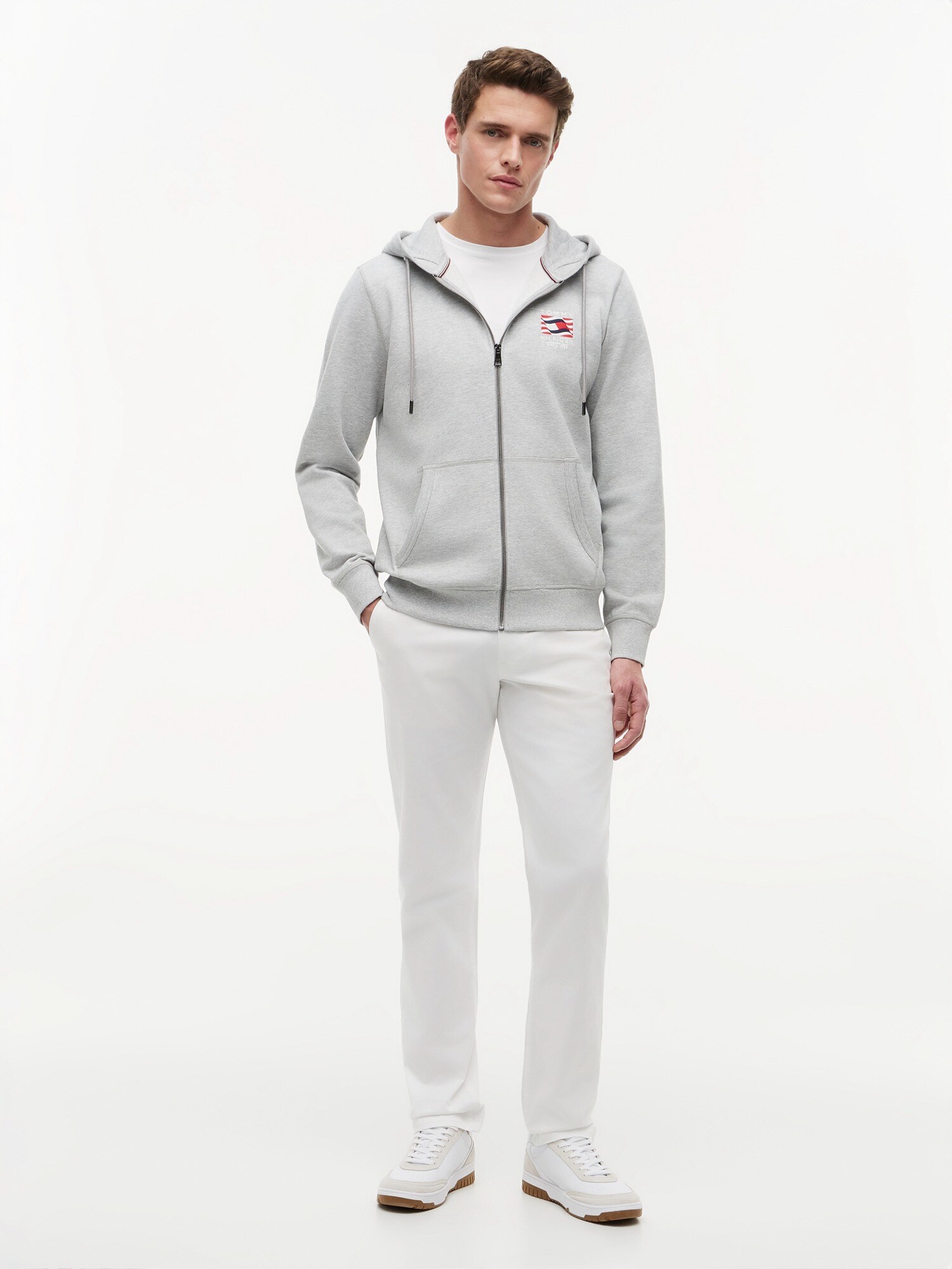 TOMMY HILFIGER Sudadera con cremallera  gris claro – imagen 4