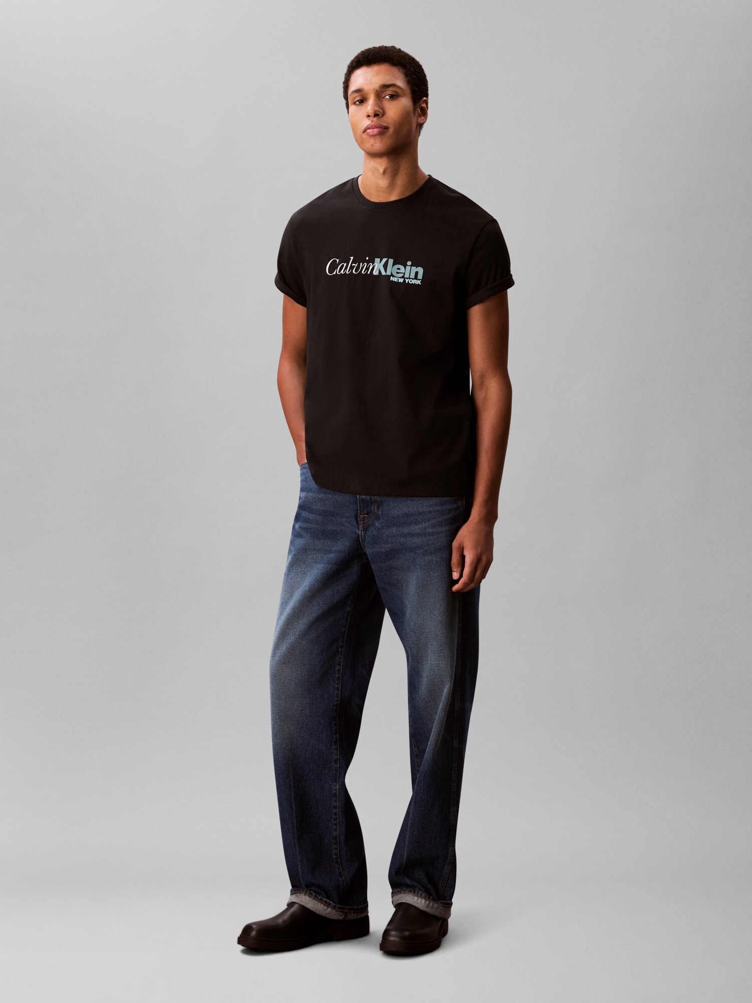 Calvin Klein Tričko pastelovo zelená / čierna / biela (obrázok 5)