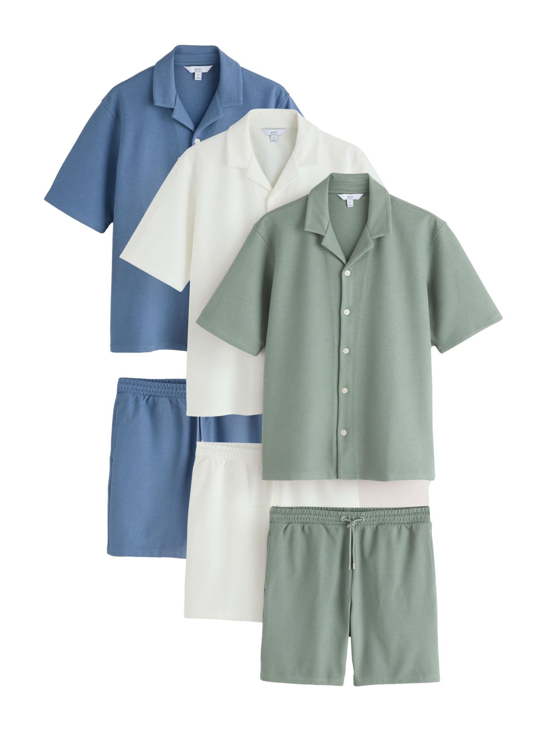 Next Hemmadräkt ecru / safir pyjamas & nattlinnen herr