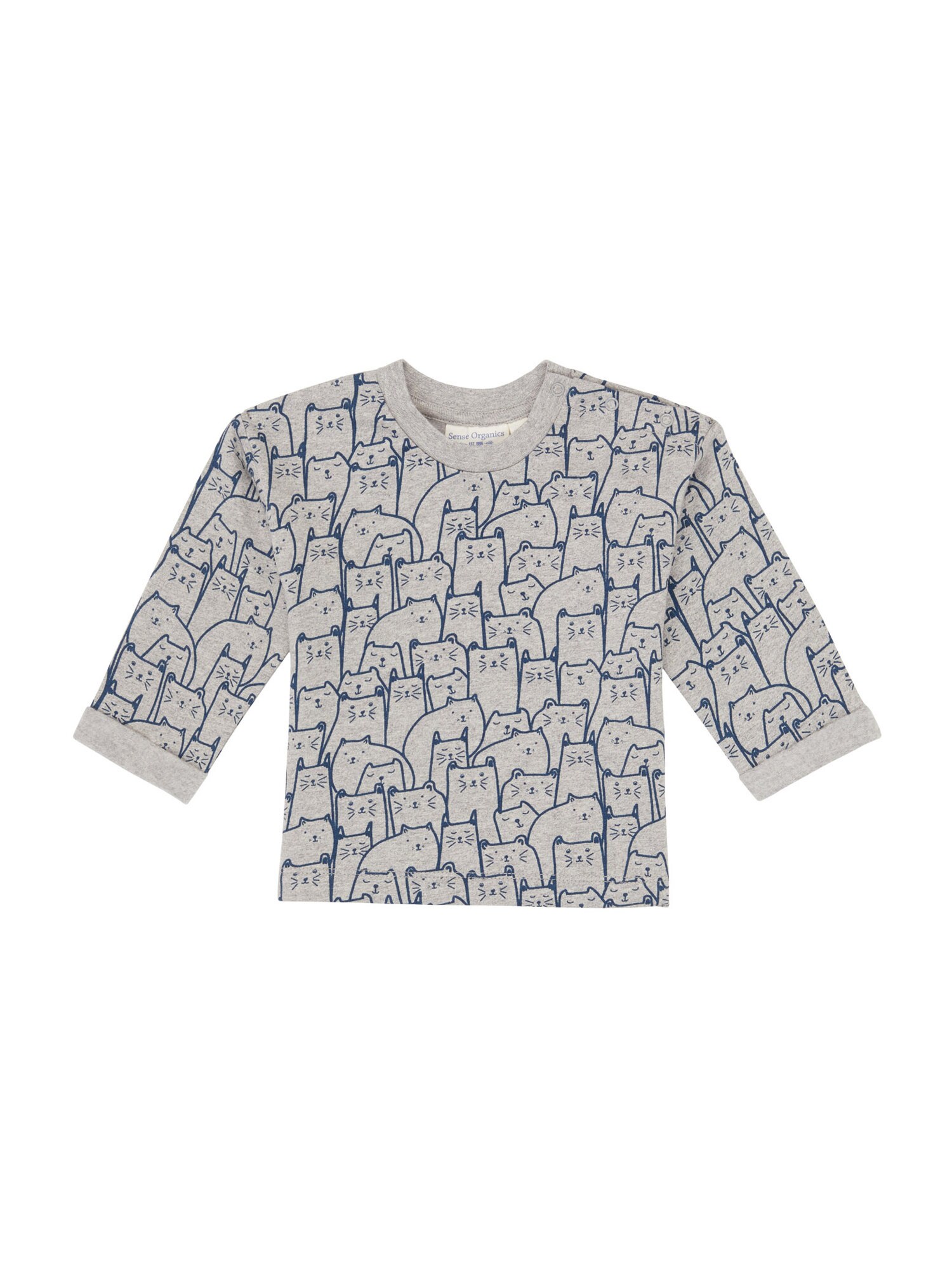 Sense Organics Sweatshirt 'NOLANI'  marinho / cinzento