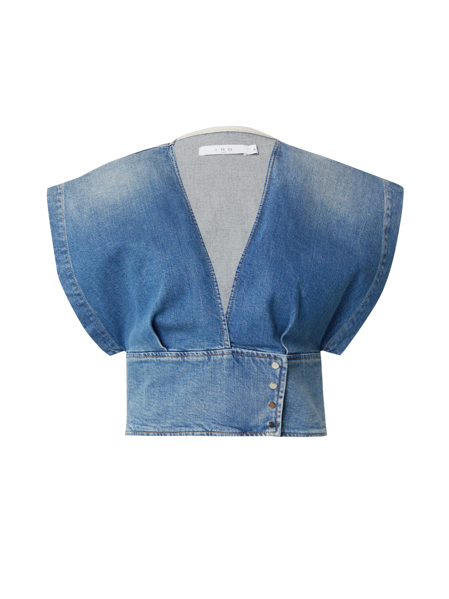 IRO Blúzka modrá denim