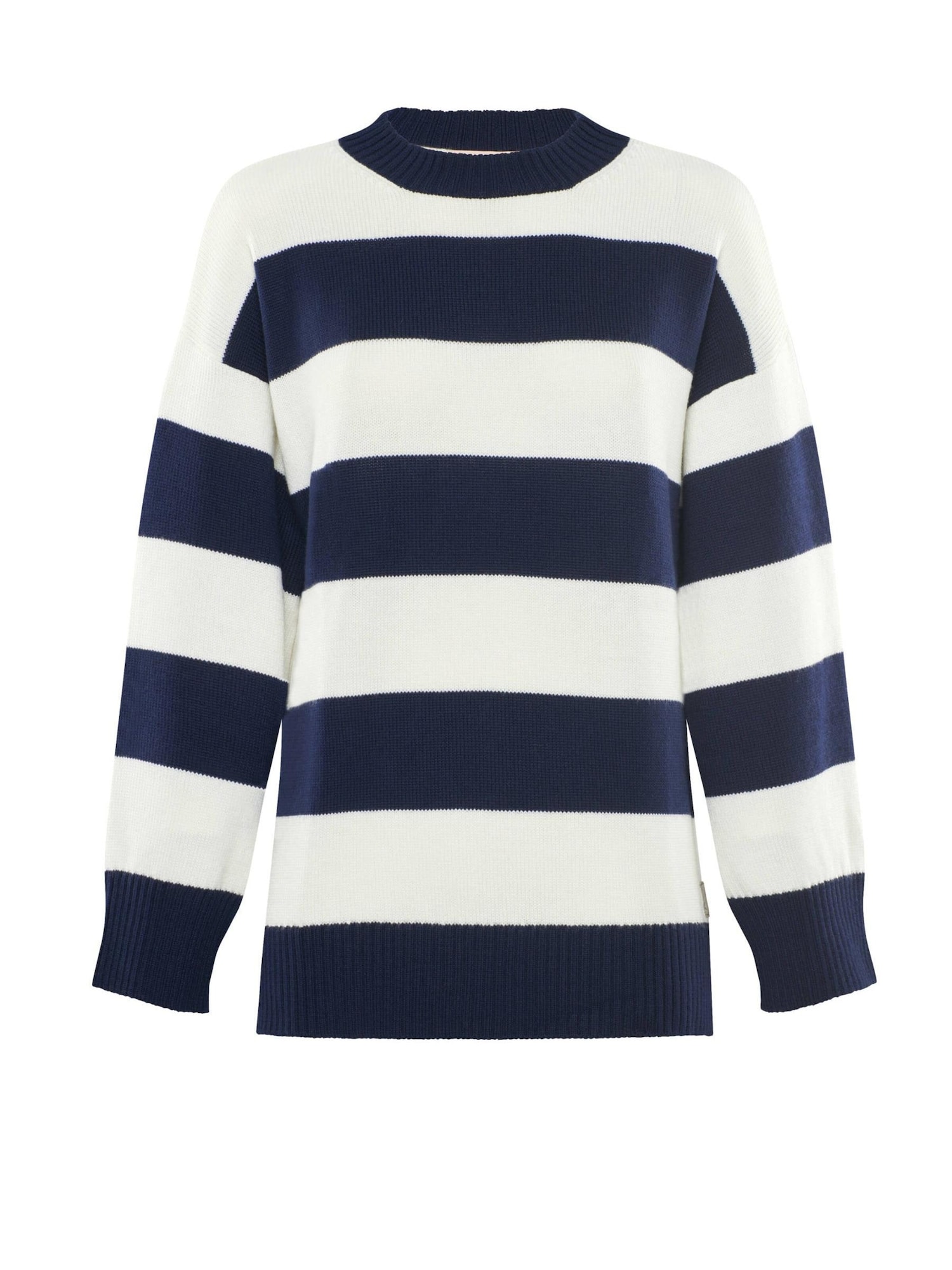 Maxitröja 'PULLOVER FELIA Lässiger Blockstreifen Pullover aus Merino'