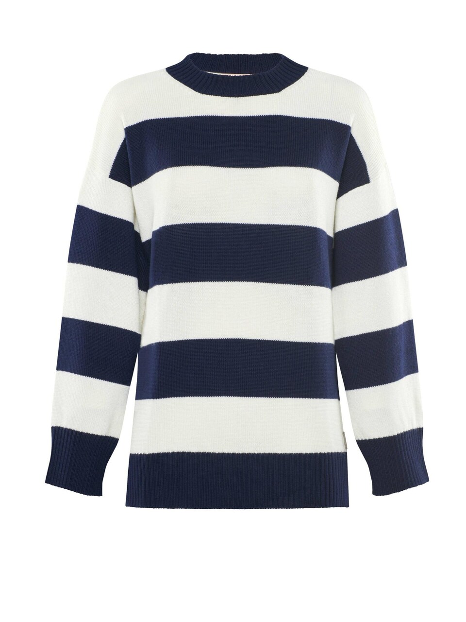 Maxitröja 'PULLOVER FELIA Lässiger Blockstreifen Pullover aus Merino'