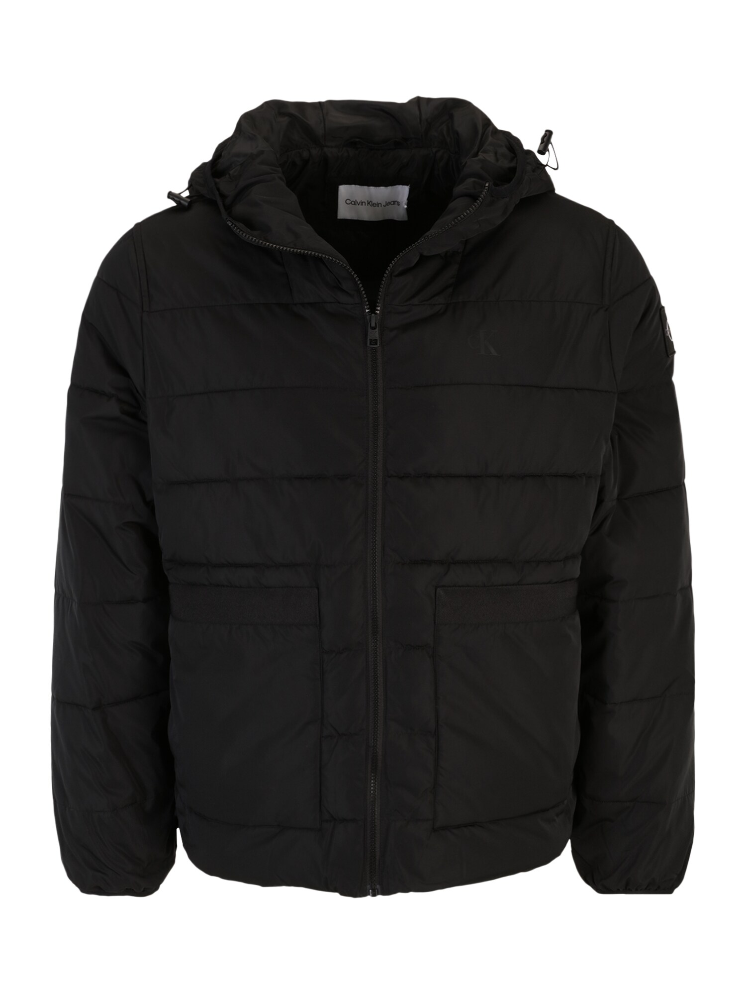 Calvin Klein Jeans Plus Casaco de inverno  preto / branco