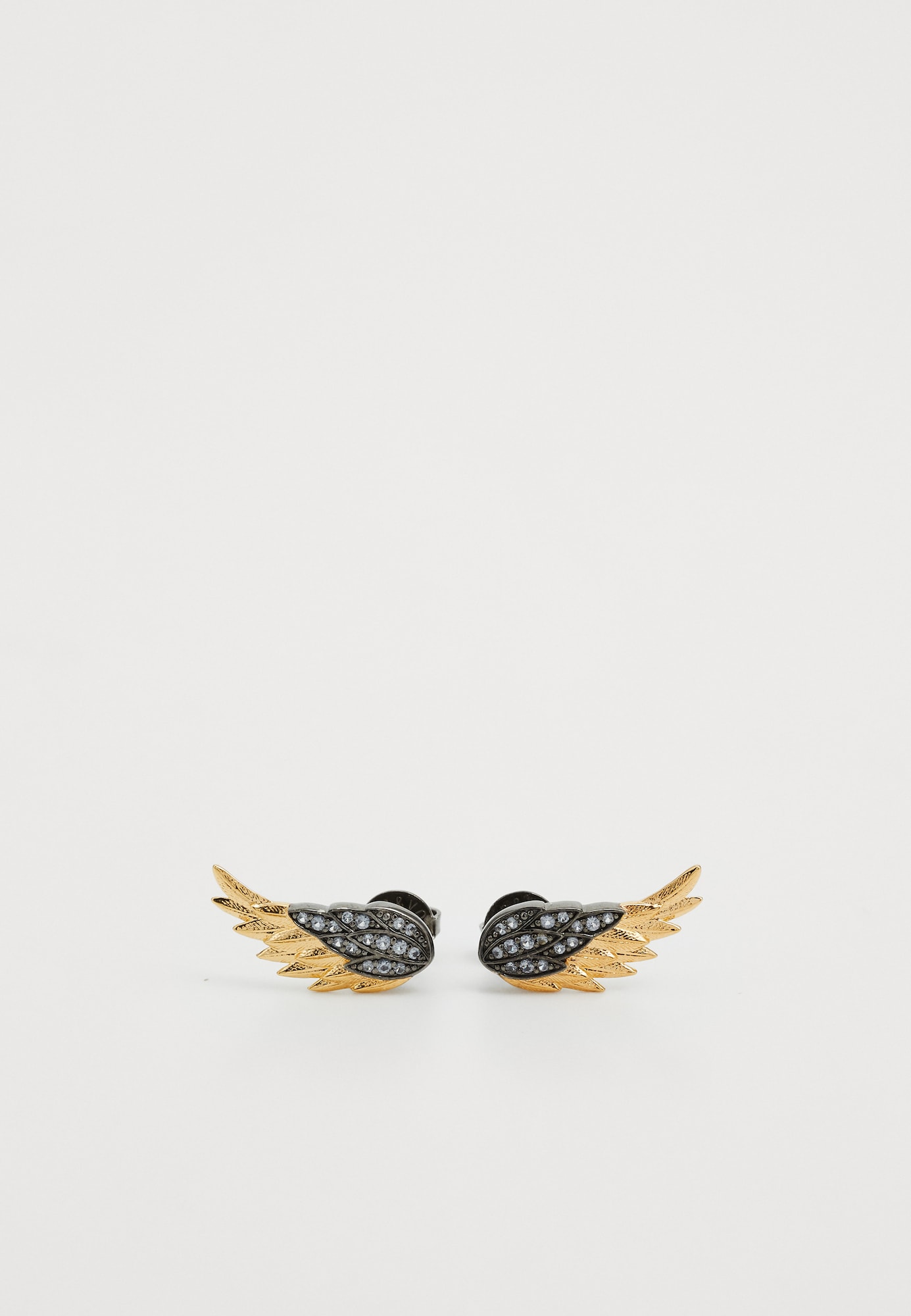 Zadig & Voltaire Cercei ROCK FEATHER auriu / negru / transparent