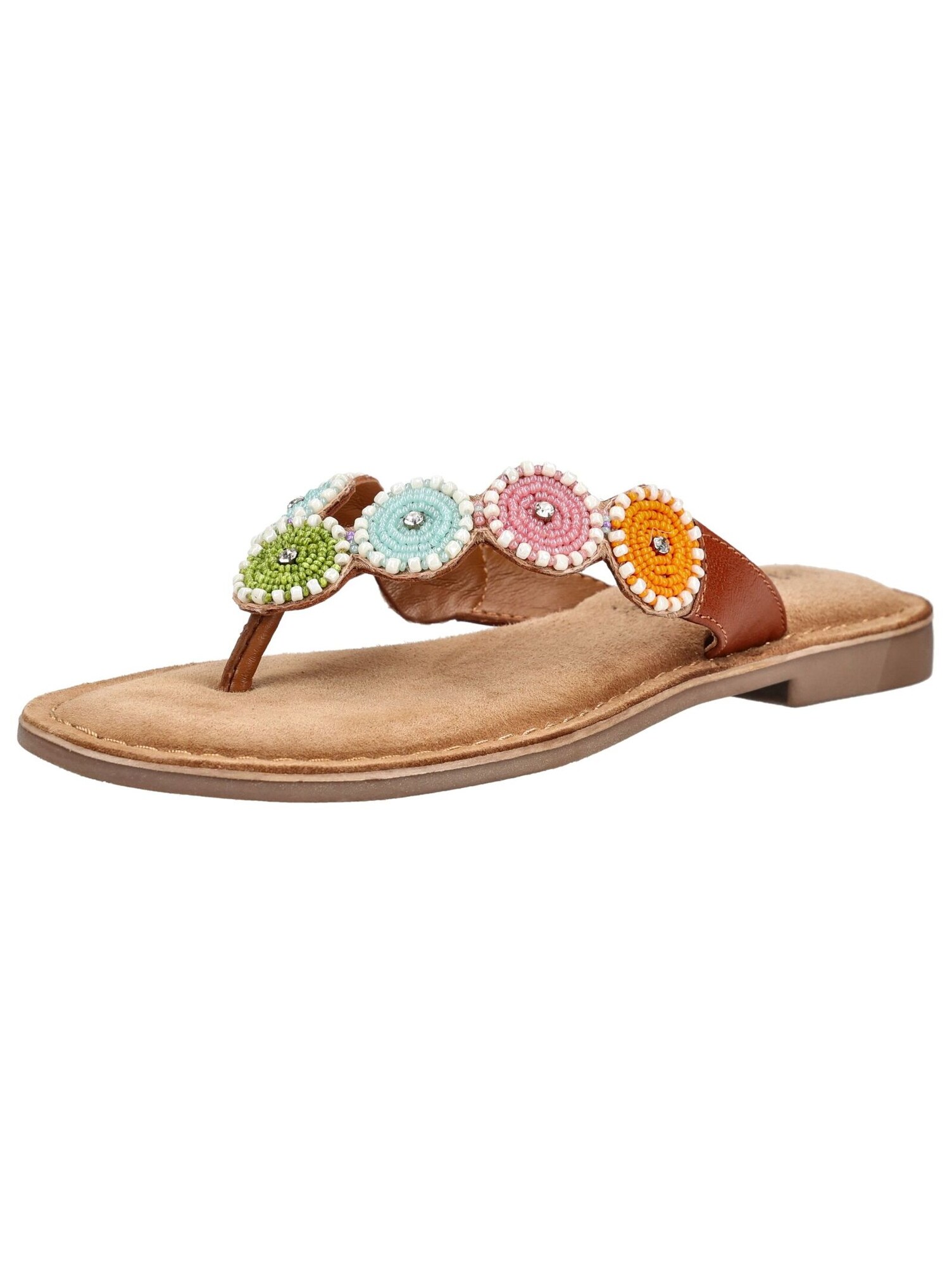 Lazamani Teenslipper Bruin / Lichtoranje / Rosa
