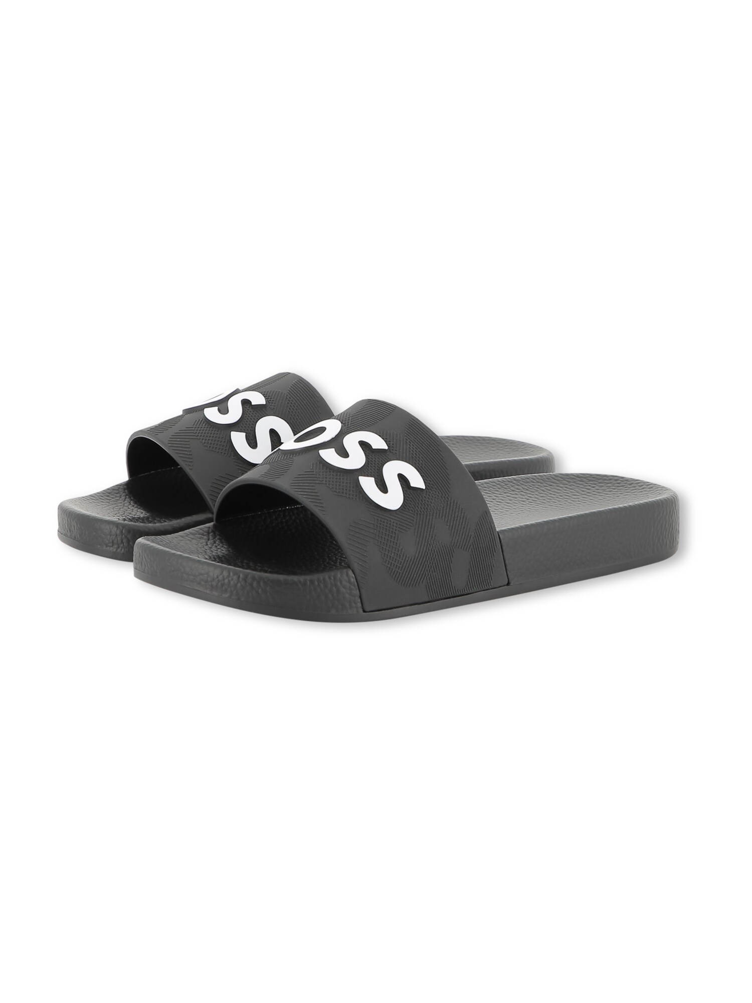 BOSS Pantofi deschiși  negru / alb