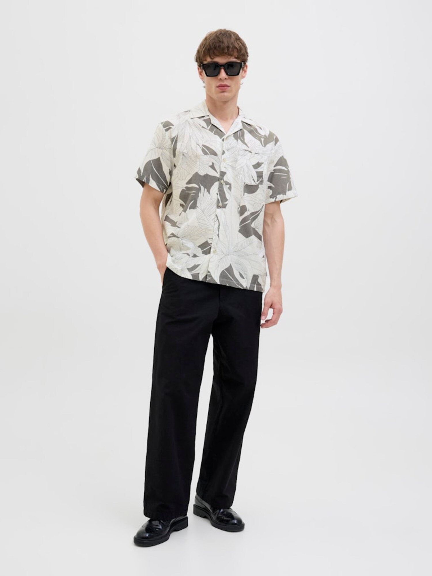 Jack & Jones Premium Košeľa 'JPRBLUBahamas' tmavosivá / biela (obrázok 3)