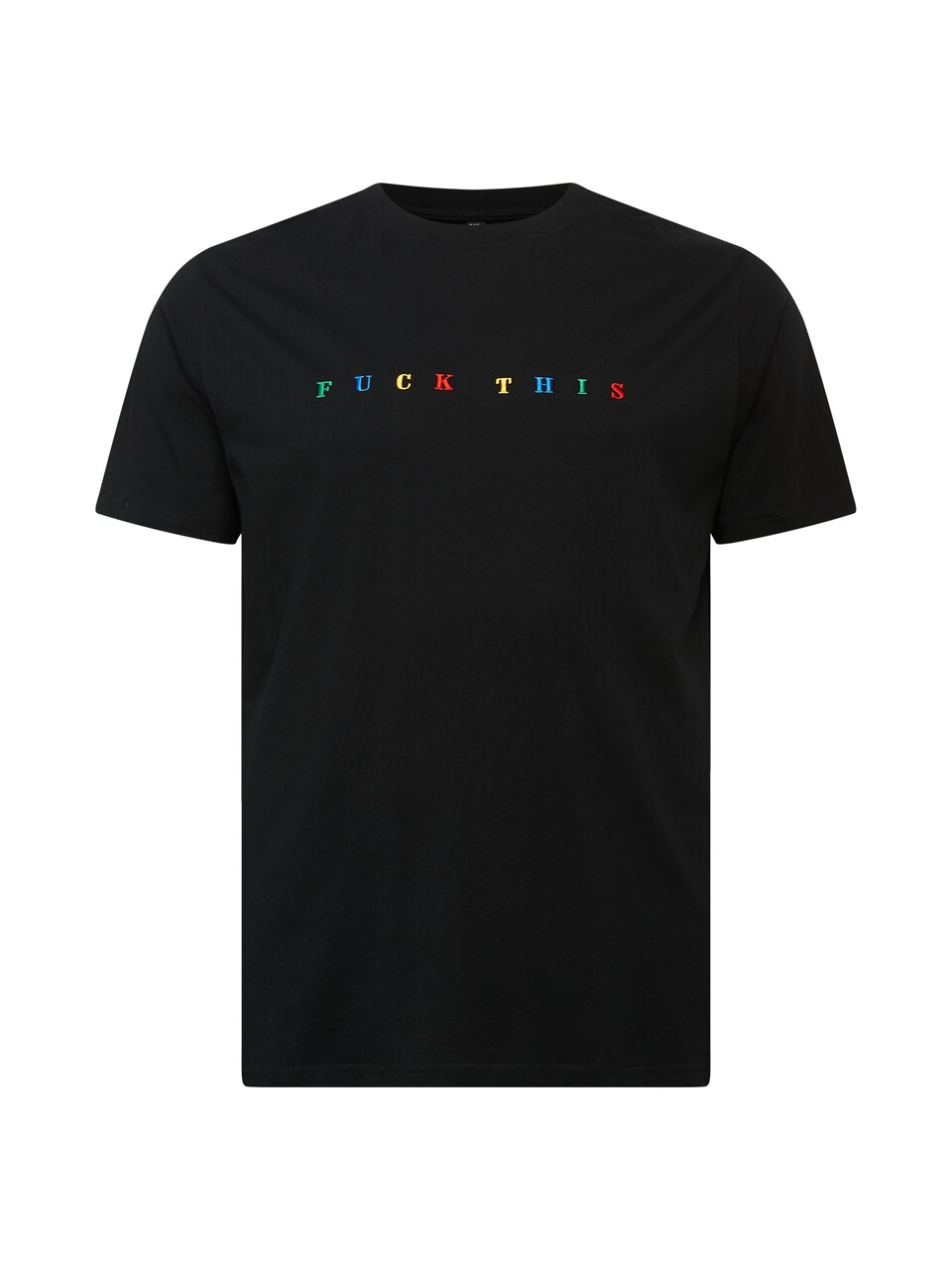 T-shirt 'Fuck This' blå / gul / grön / röd