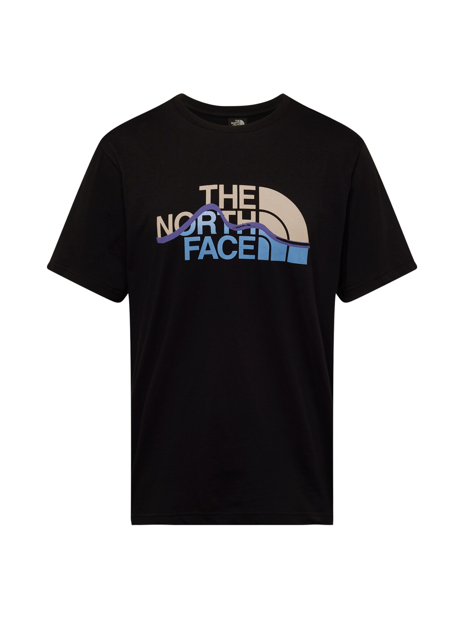 THE NORTH FACE Póló 'Mountain Line'  bézs / kék / lila / fekete akciós termékkép 1