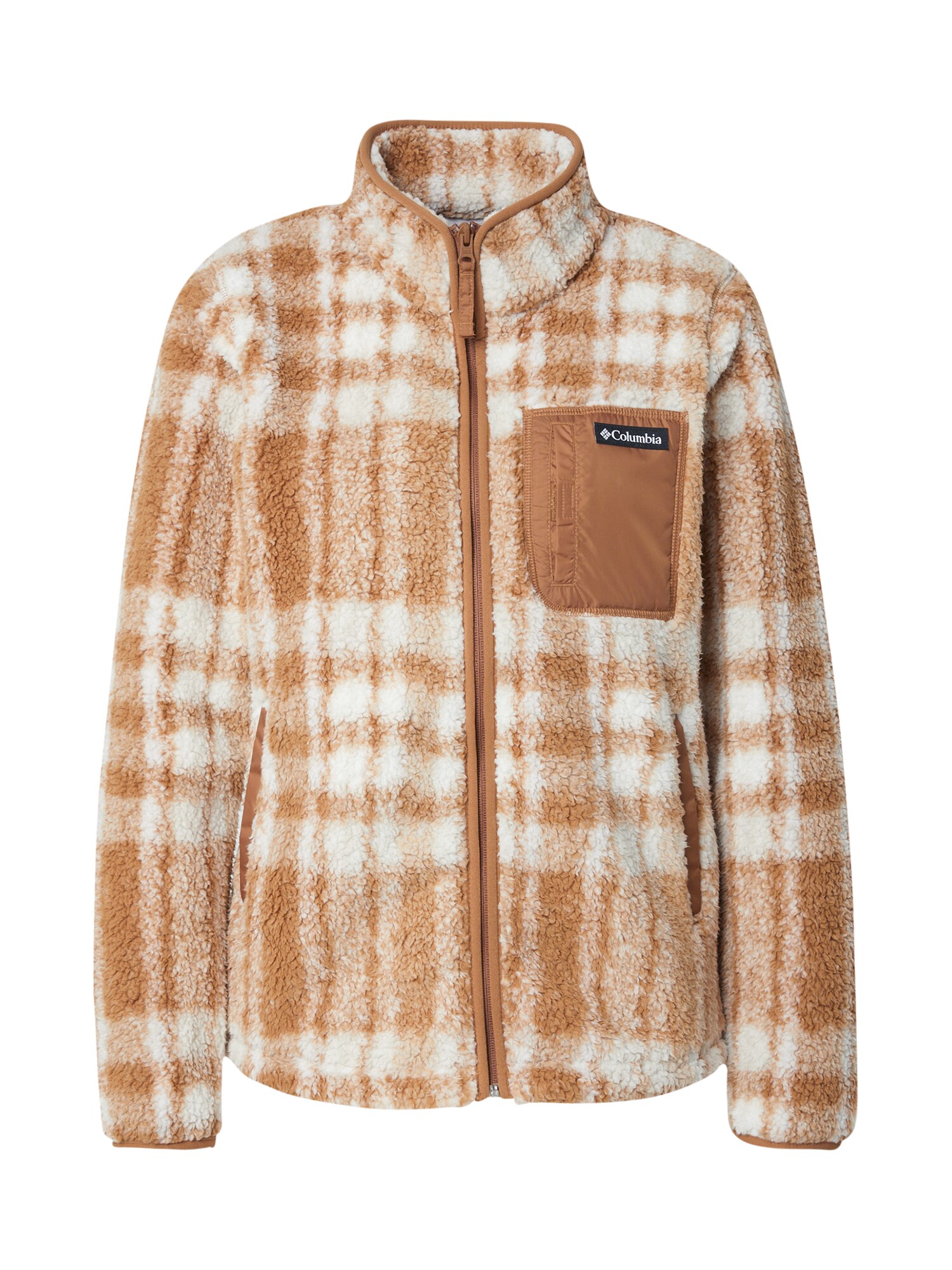 COLUMBIA Jachetă  fleece funcțională West Bend  maro caramel / alb