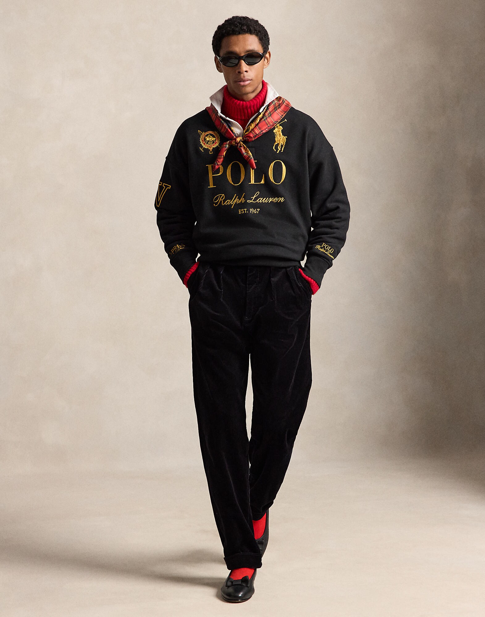 Polo Ralph Lauren Sudadera  amarillo oscuro / negro / blanco – imagen 4