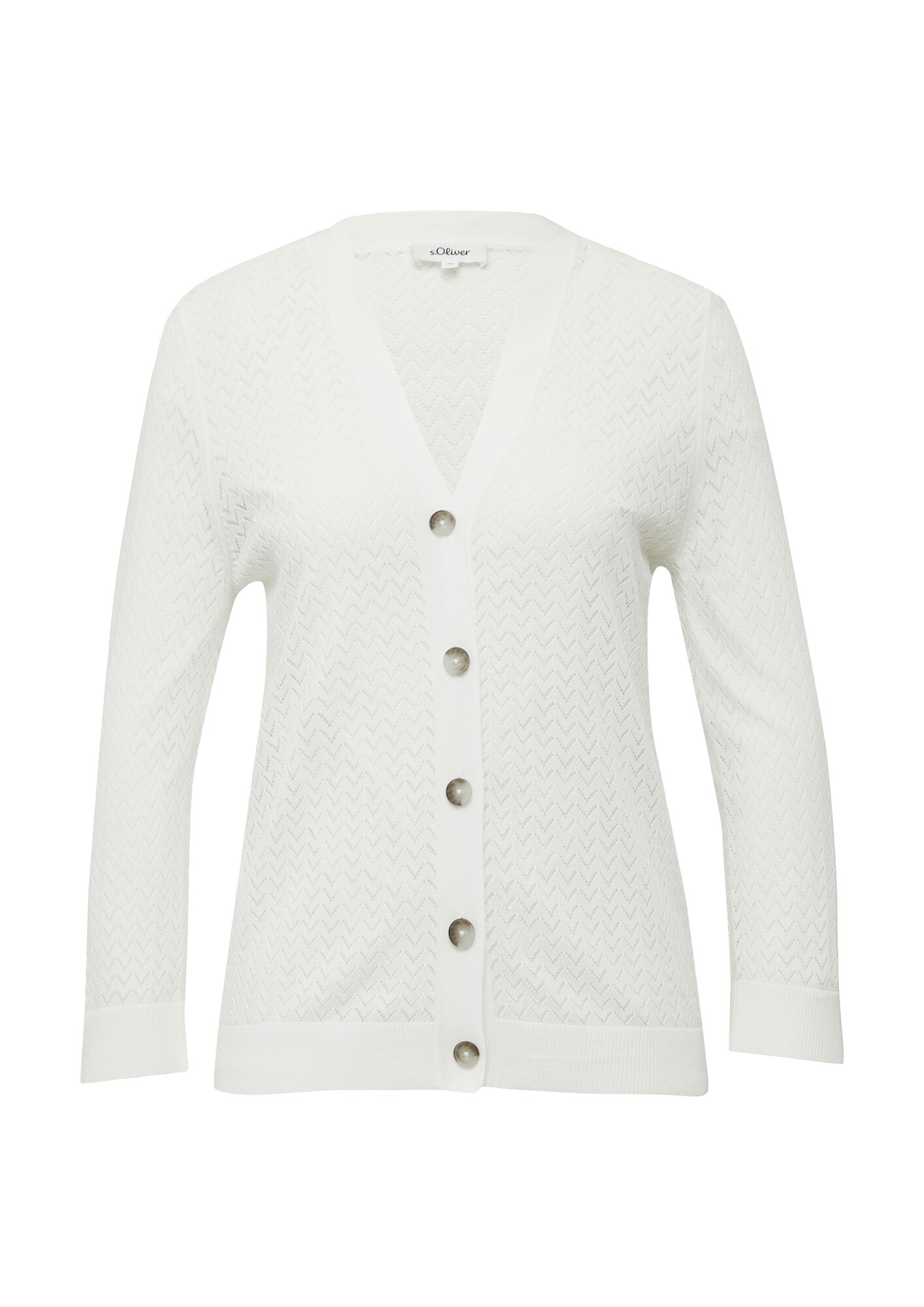 S.Oliver Gebreid Vest Wit