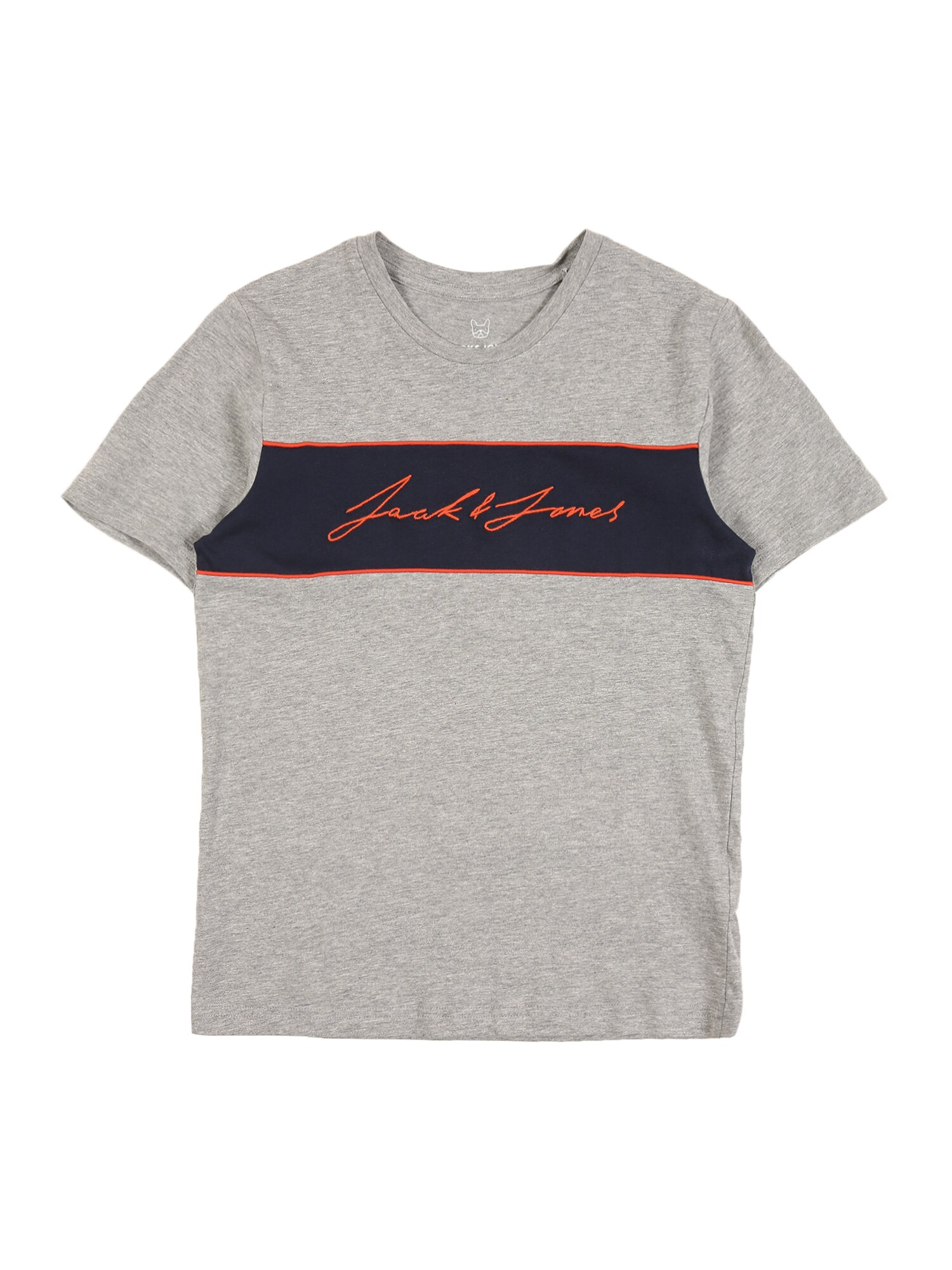 Jack & Jones Junior Marškinėliai 'JORHikari'  tamsiai mėlyna / oranžinė / pilka