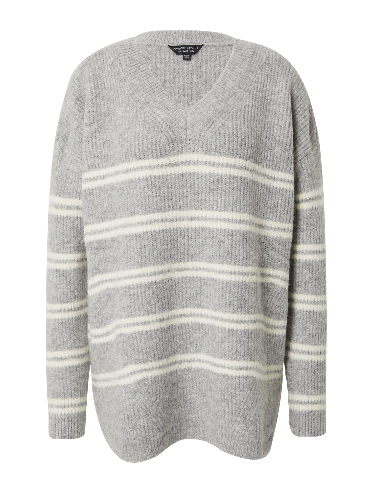 Dorothy Perkins Oversize pulóver  szürke melír / fehér akciós termékkép 1