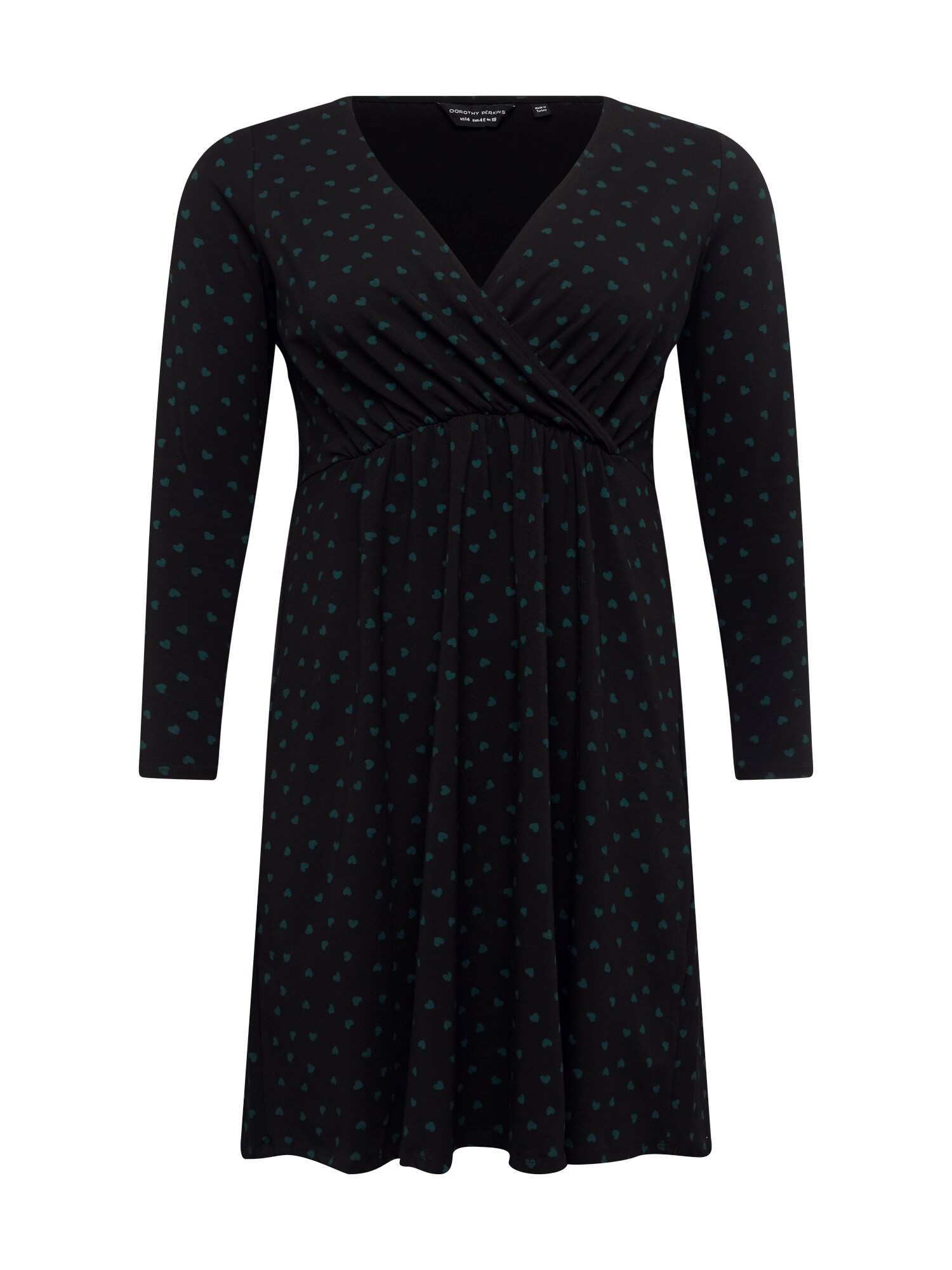 Dorothy Perkins Curve Suknelė  juoda / žalia