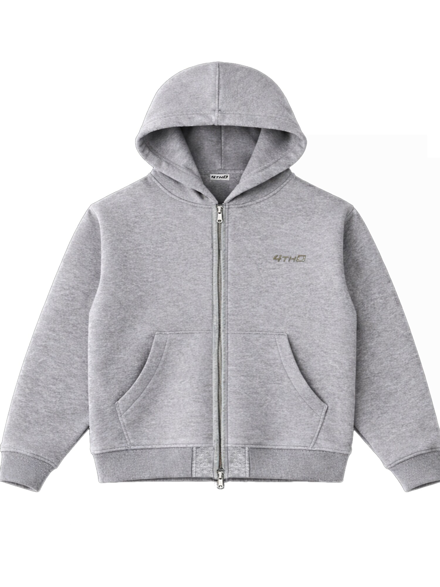 4thD Giacca di felpa 'Zip Hoodie - Grey Melange' grigio chiaro