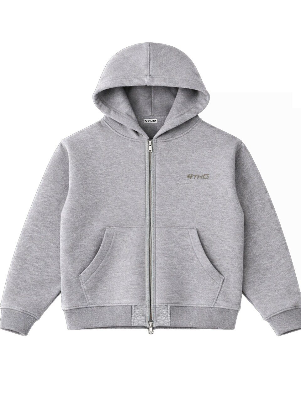 Sweatjacka 'Zip Hoodie Grey Melange'