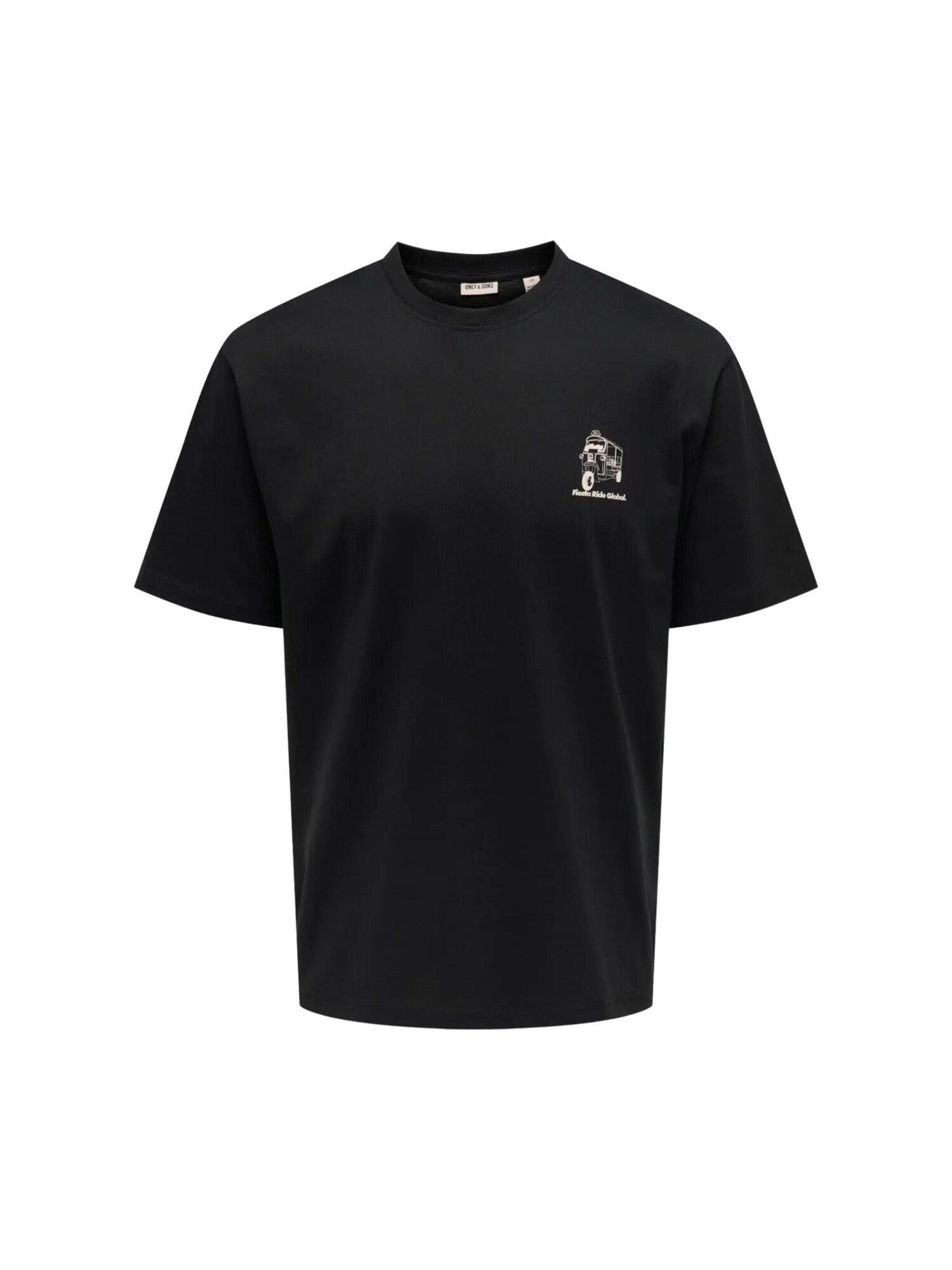 Only &amp; Sons Camiseta 'ONSFred Foodie'  negro / blanco