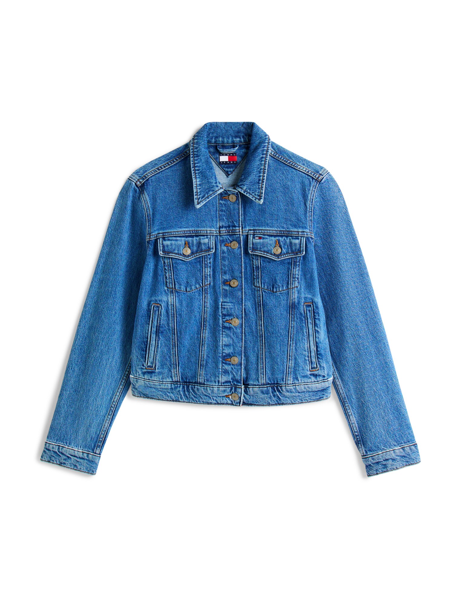 Tommy Jeans Geacă de primăvară-toamnă CLASSIC  albastru denim