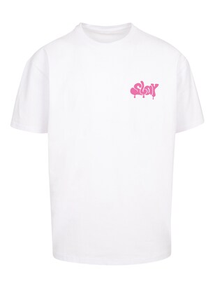 F4NT4STIC Shirt ‘SLAY’ Pink / Wit