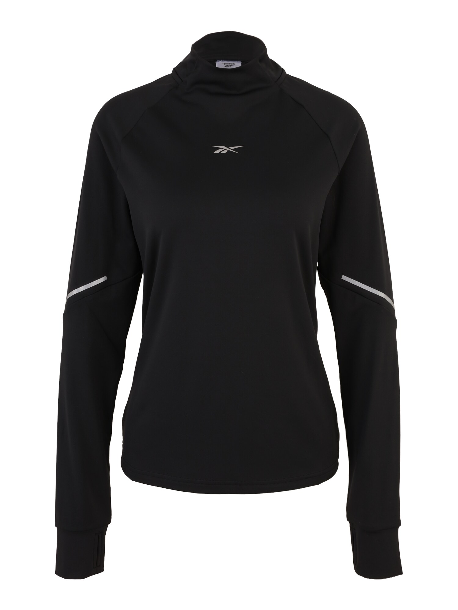 Reebok Športová mikina  čierna / biela