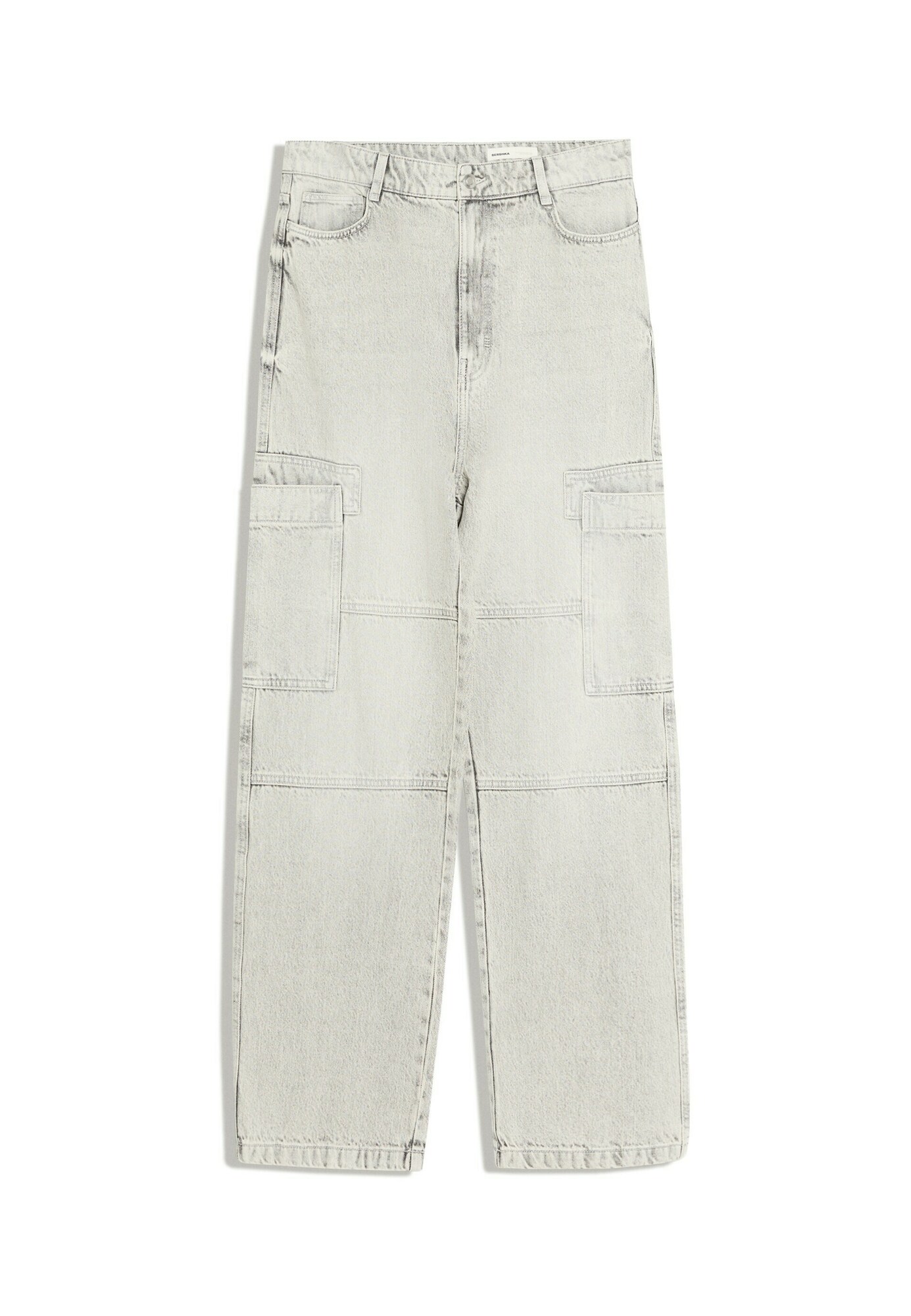 Bershka Pantaloni eleganți gri denim