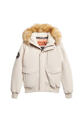 Superdry Winterjas ‘Everest’ Beige / Lichtbruin / Zwart