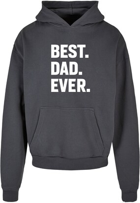 Merchcode Sweatshirt ‘Fathers Day – Best Dad Ever’ Donkergrijs / Wit